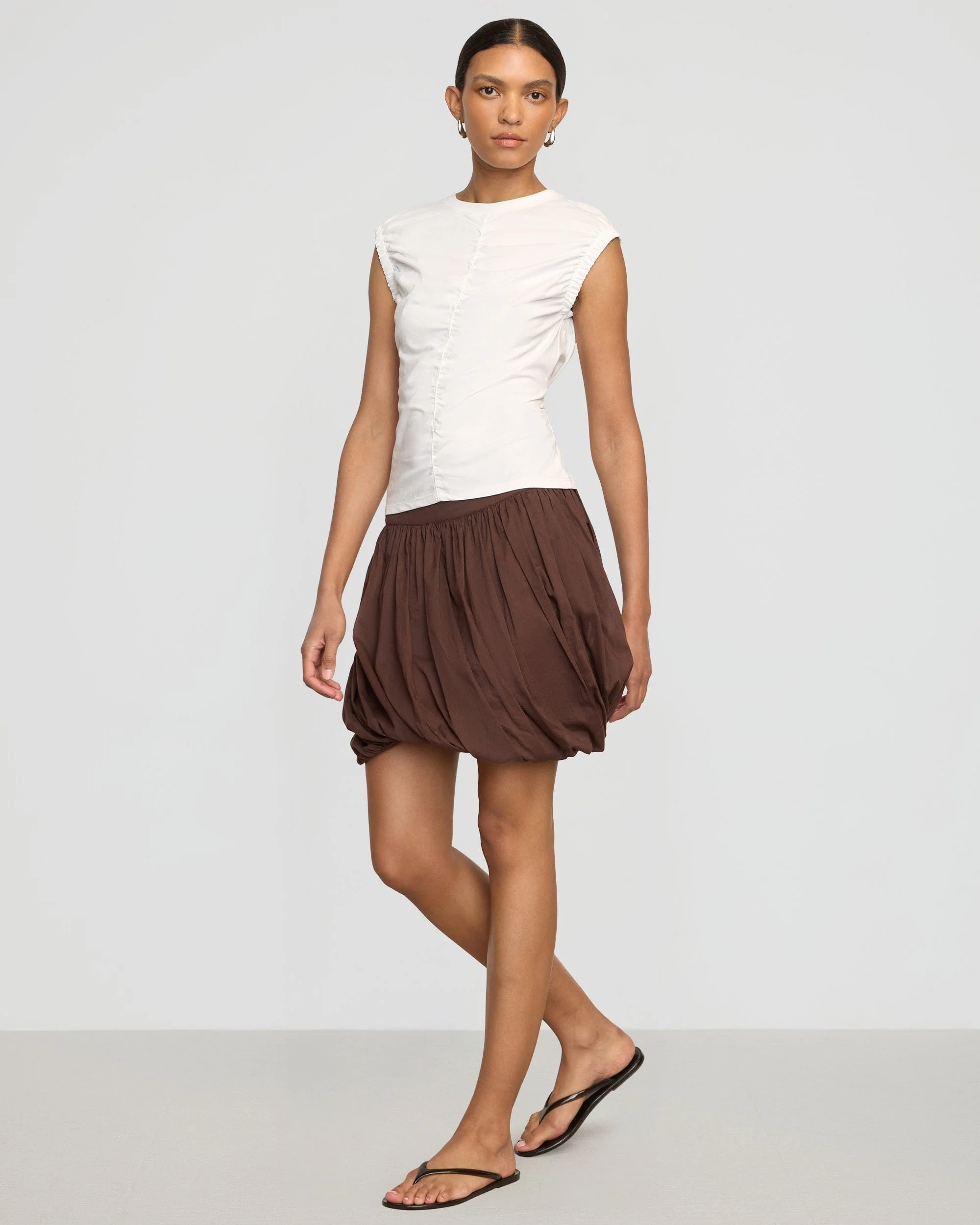 Lior Elasticated Cap-Sleeve Tank