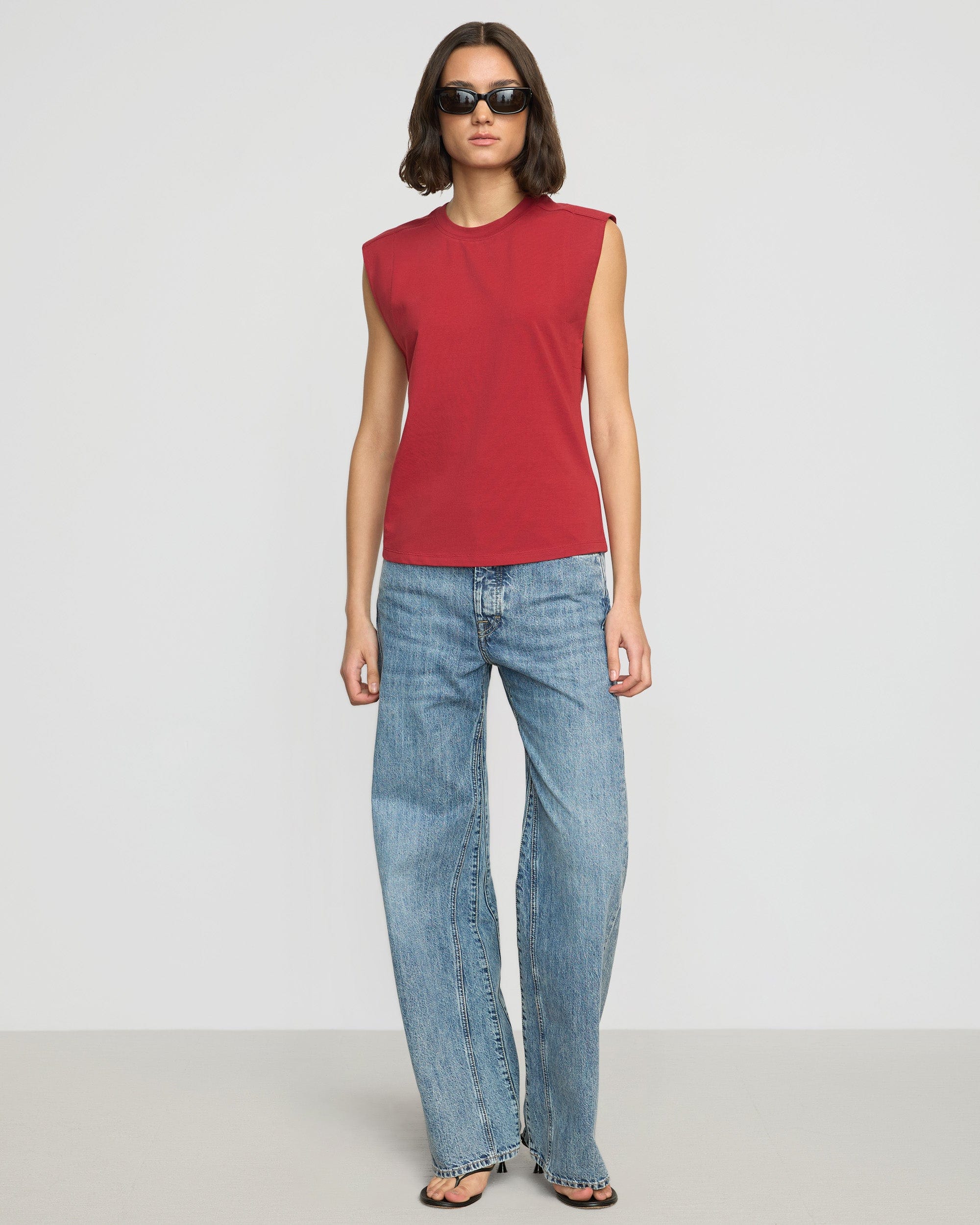 Nana Organic Cotton Structured-Shoulder Tee