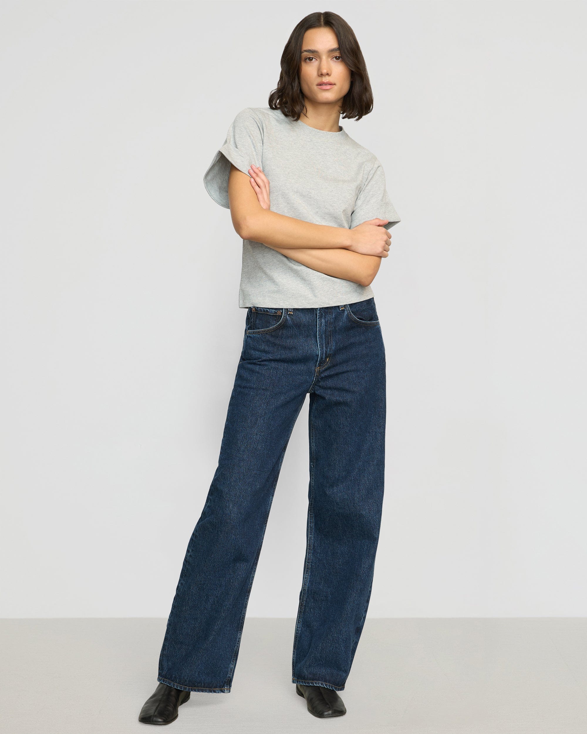 Terri Organic Cotton Structured-Cuff Tee