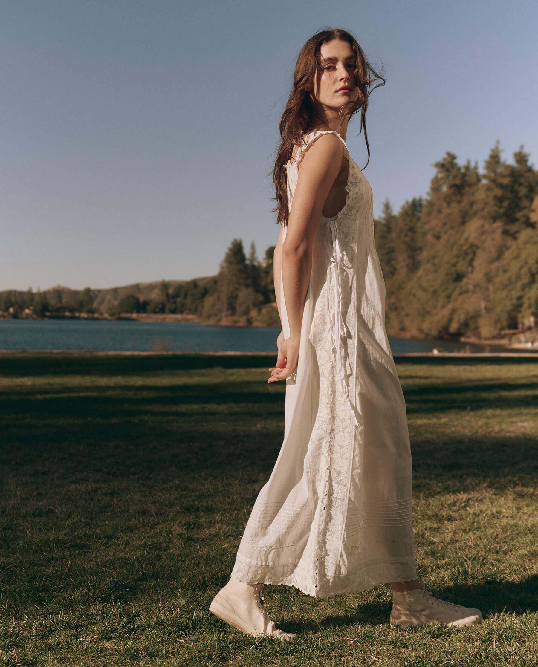 The Attic Lace Dress. -- White