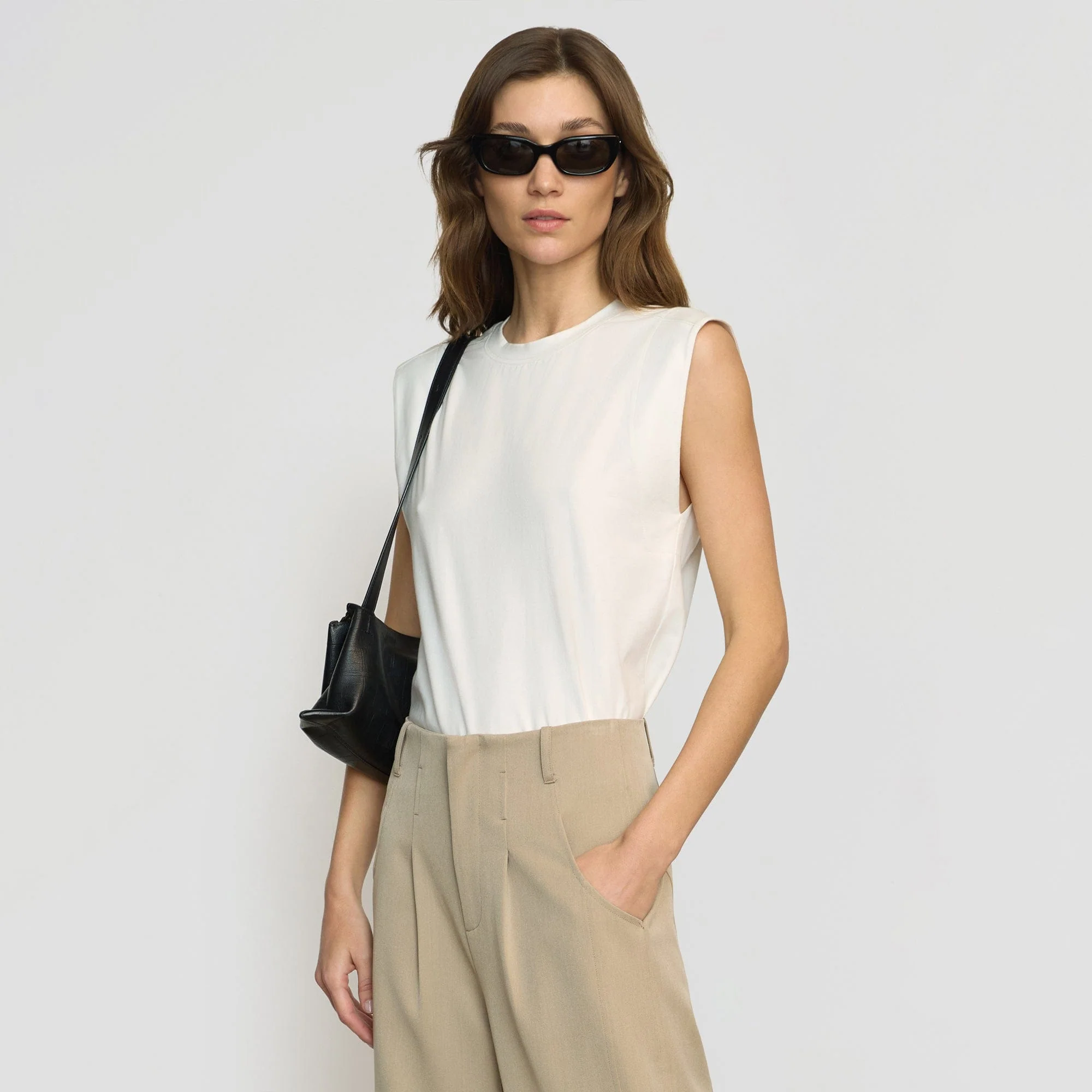 Nana Organic Cotton Structured-Shoulder Tee