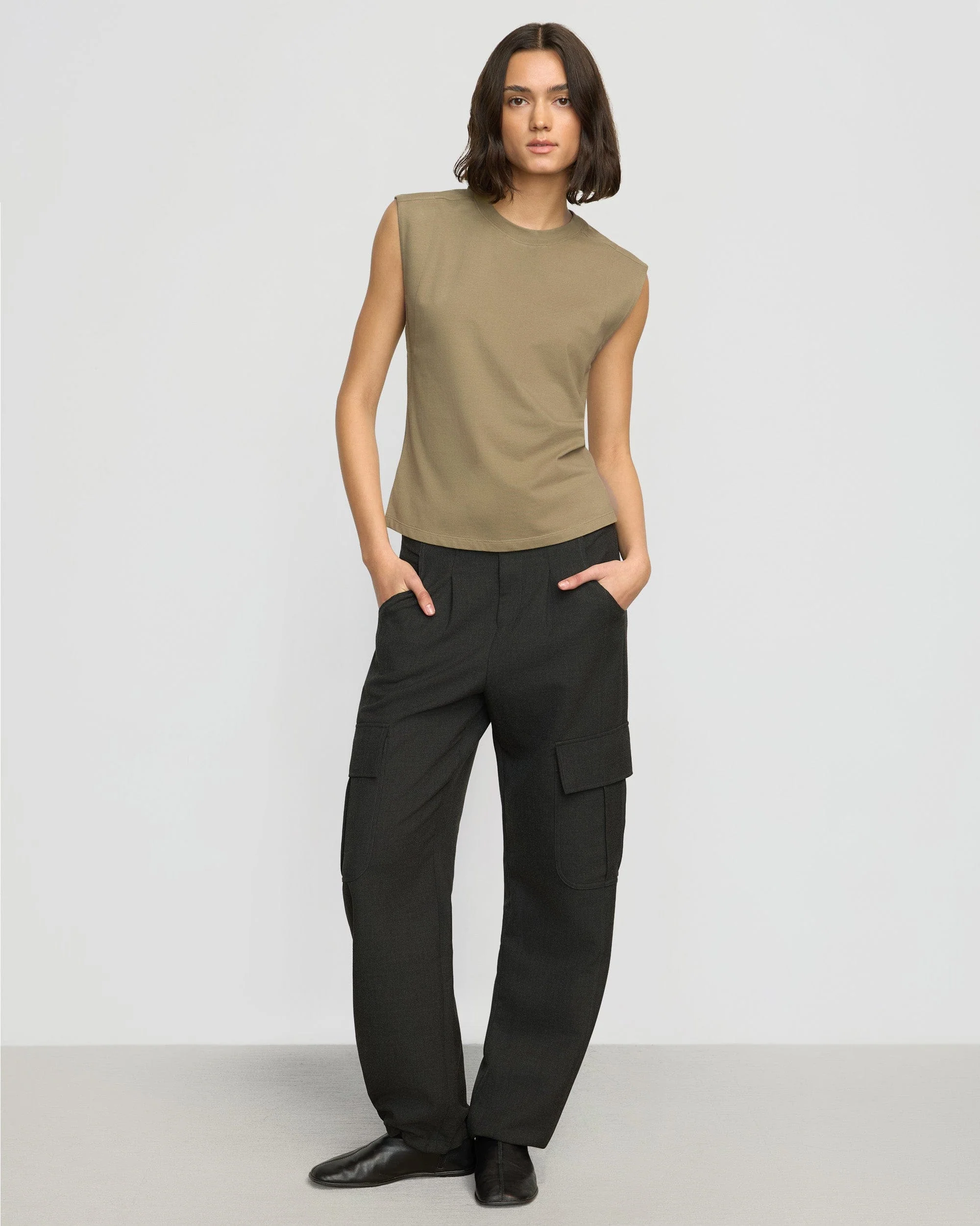 Nana Organic Cotton Structured-Shoulder Tee