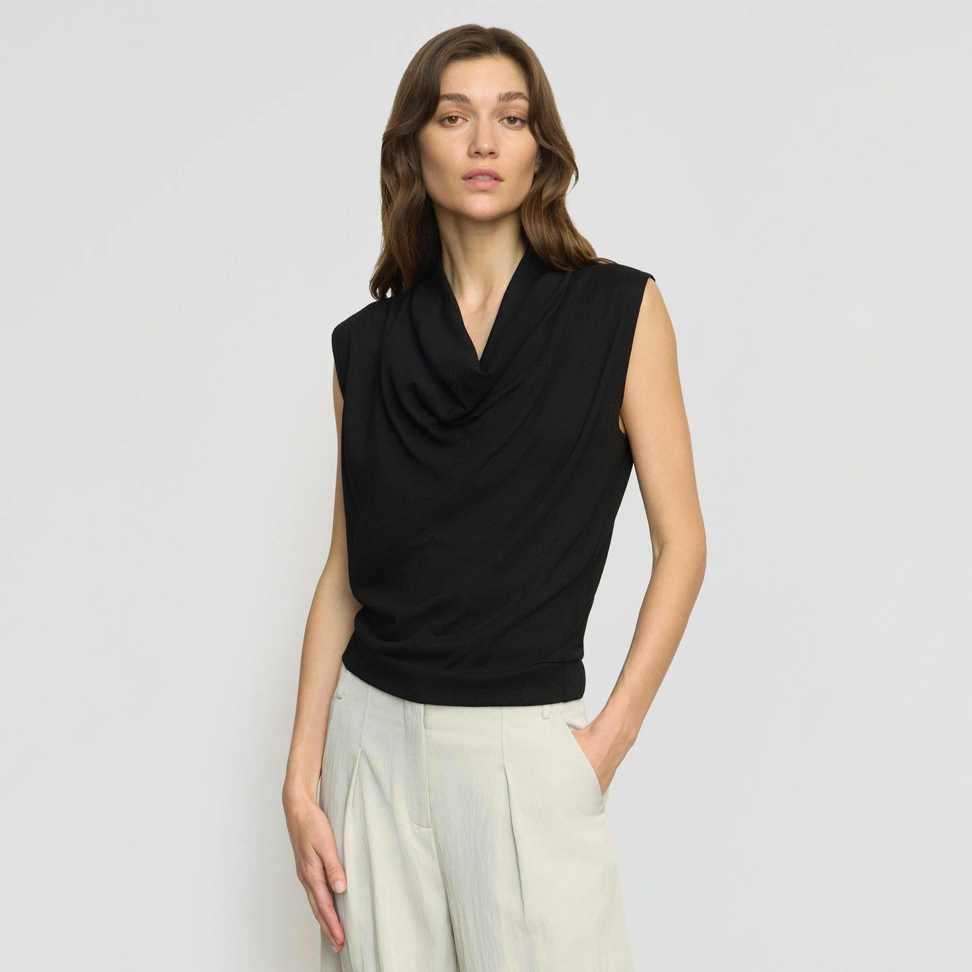 Ramona Cowl-Neck Tee