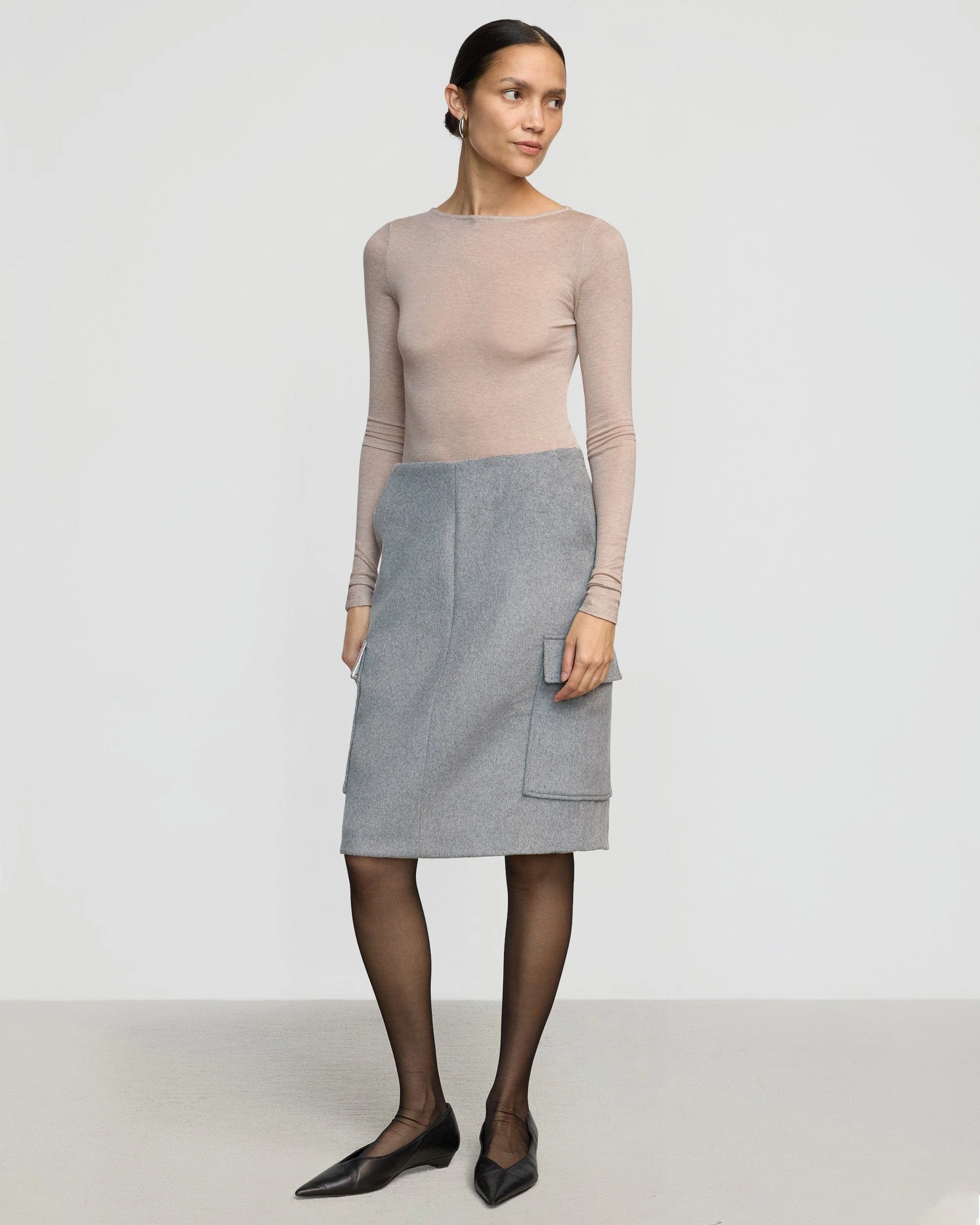 Lana Tencel-Wool Semi-Sheer Tee