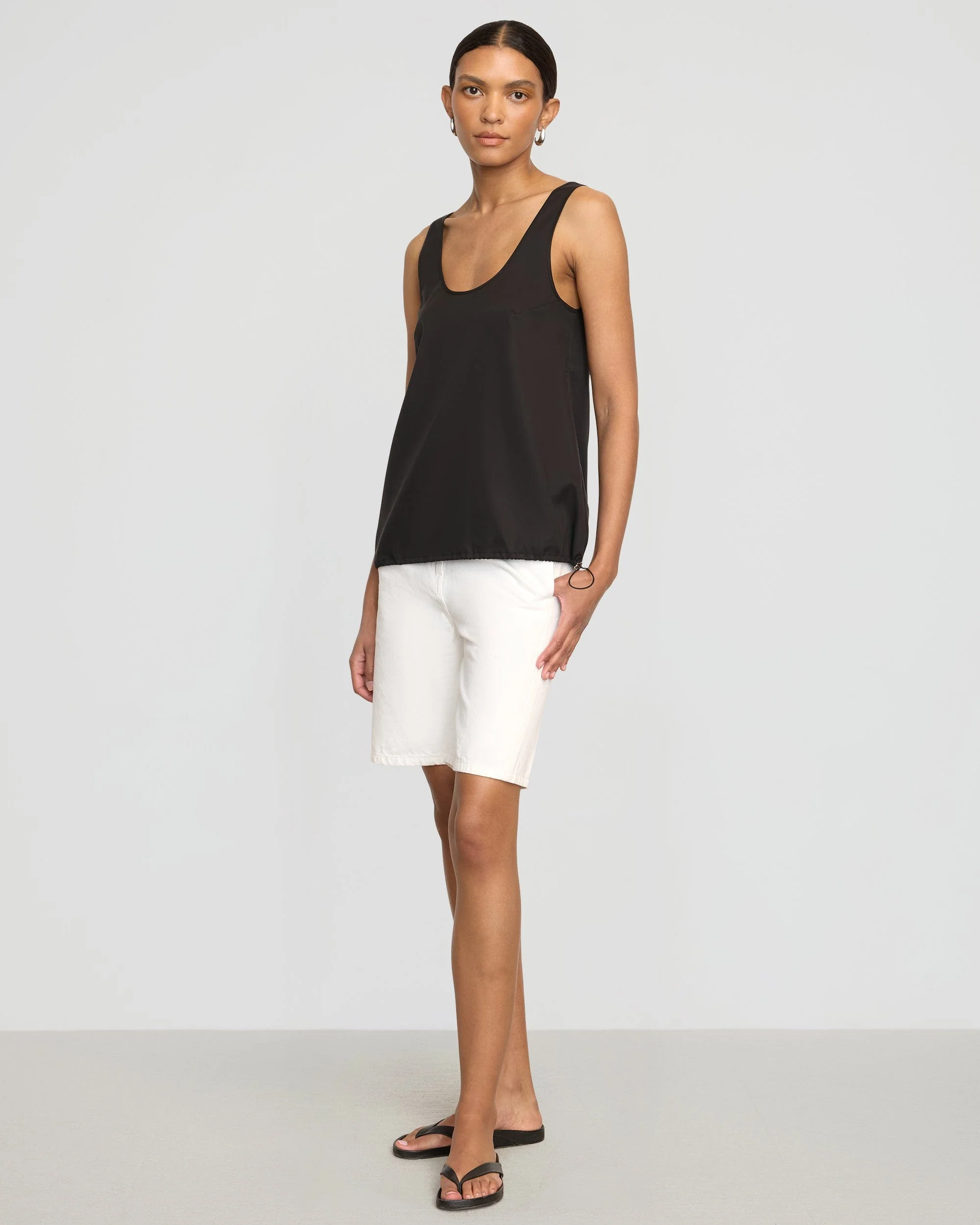 Miller Drawstring-Hem Tencel-Blend Tank