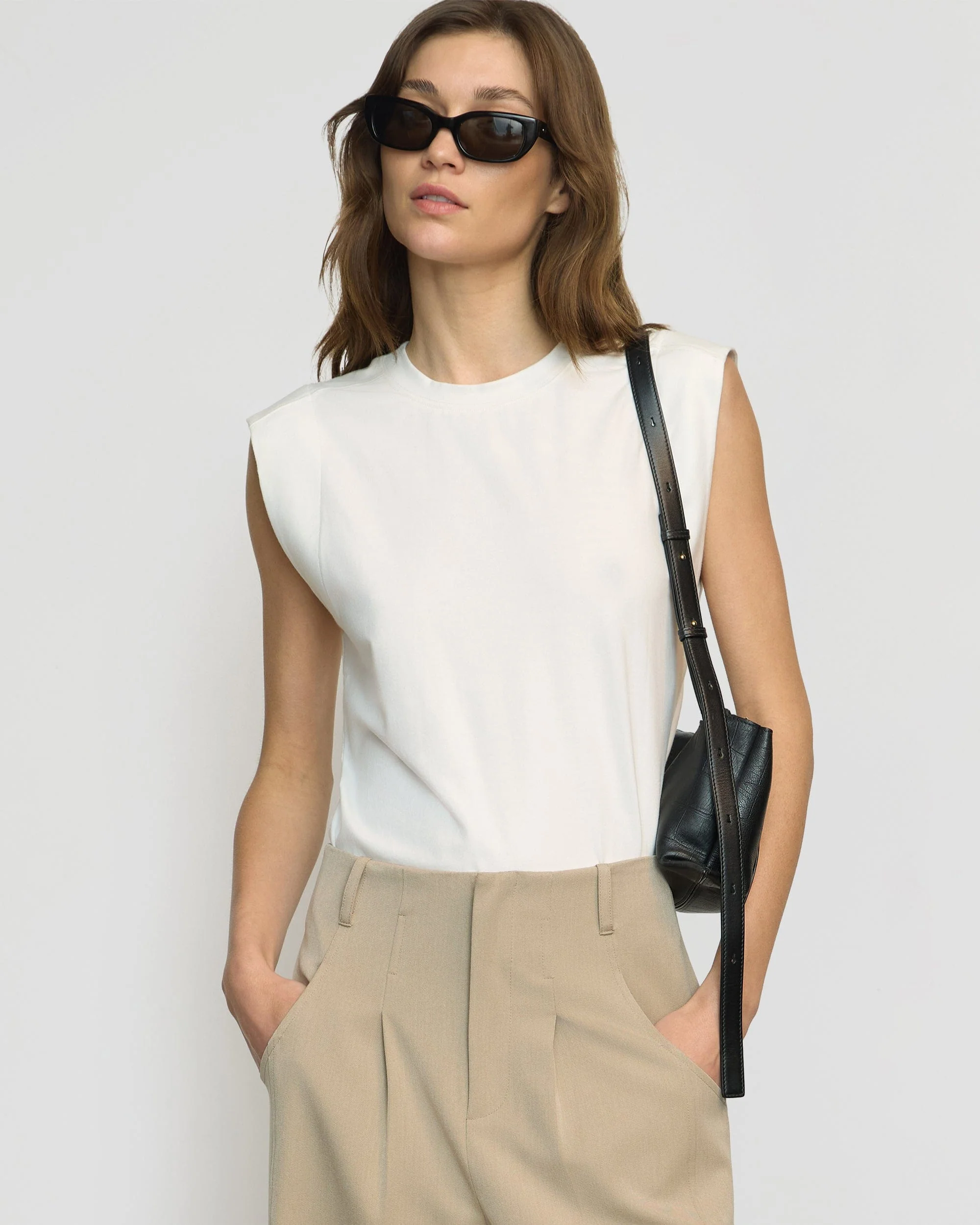 Nana Organic Cotton Structured-Shoulder Tee