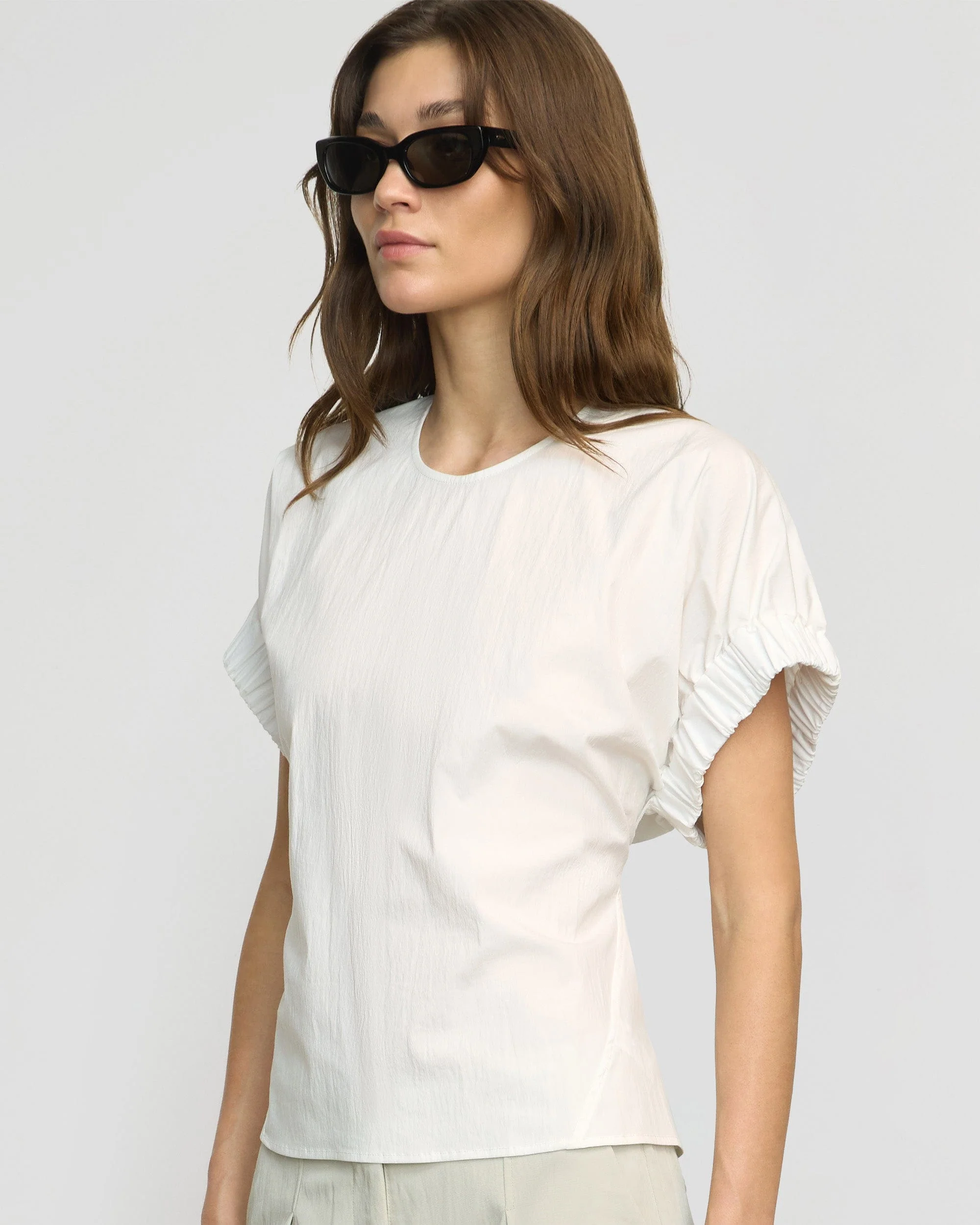 Roxanne Elasticated-Sleeve Blouse