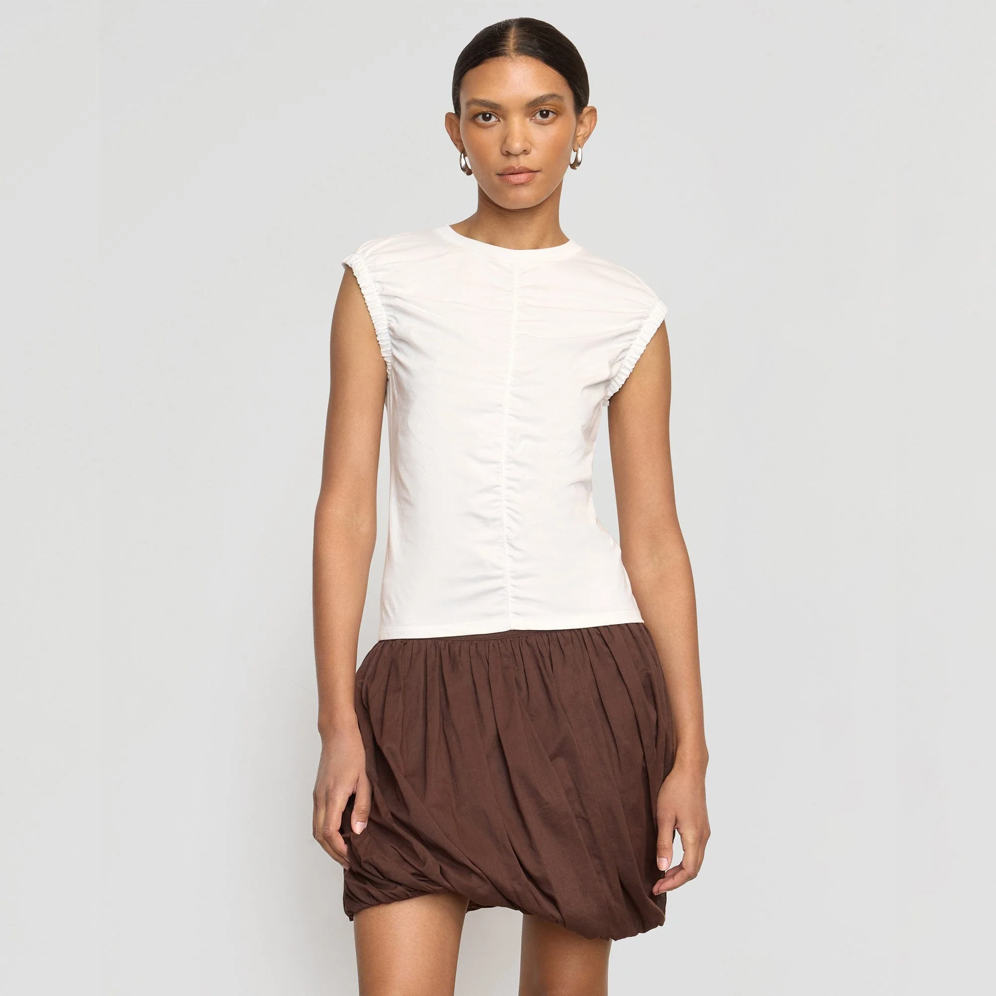 Lior Elasticated Cap-Sleeve Tank