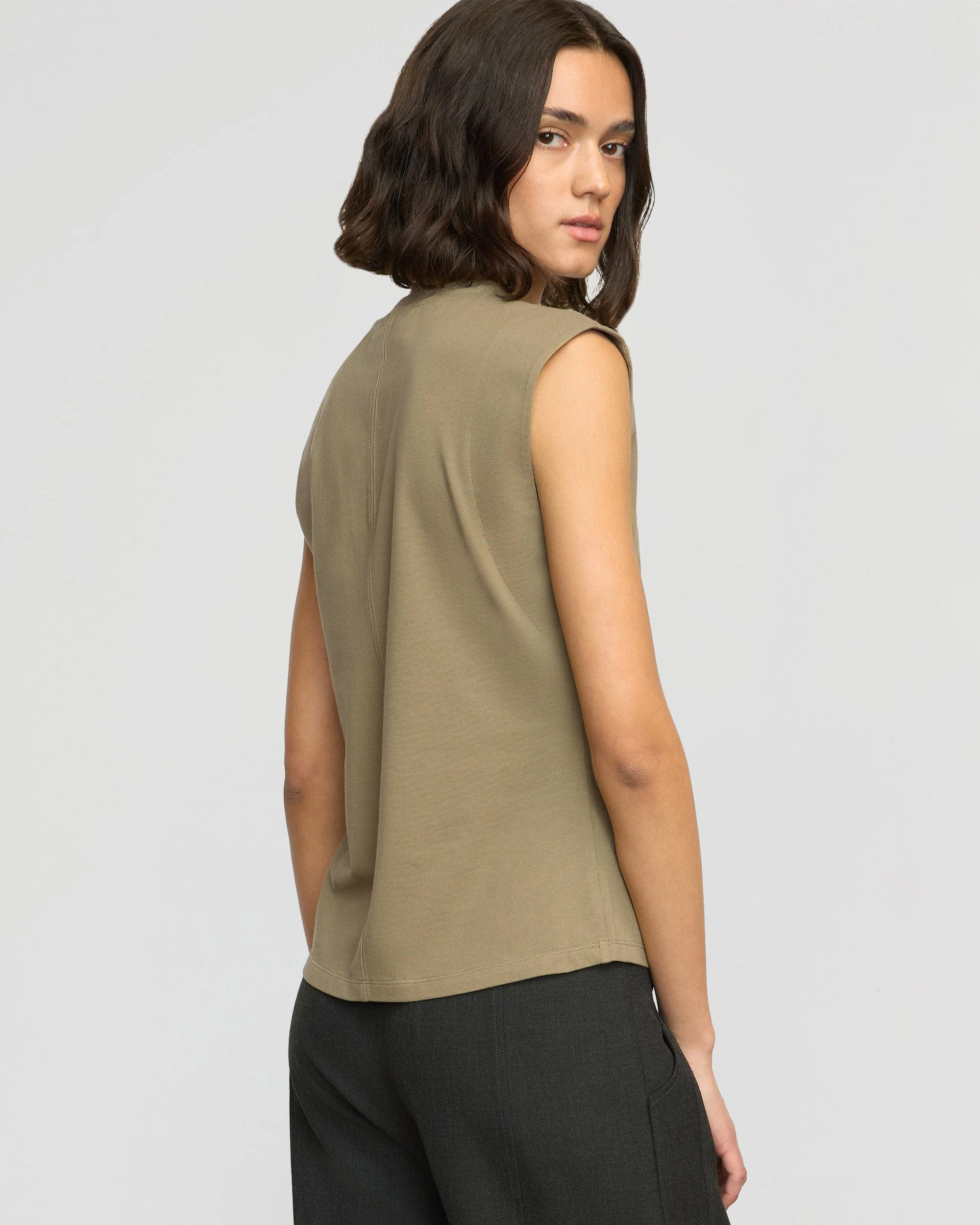 Nana Organic Cotton Structured-Shoulder Tee