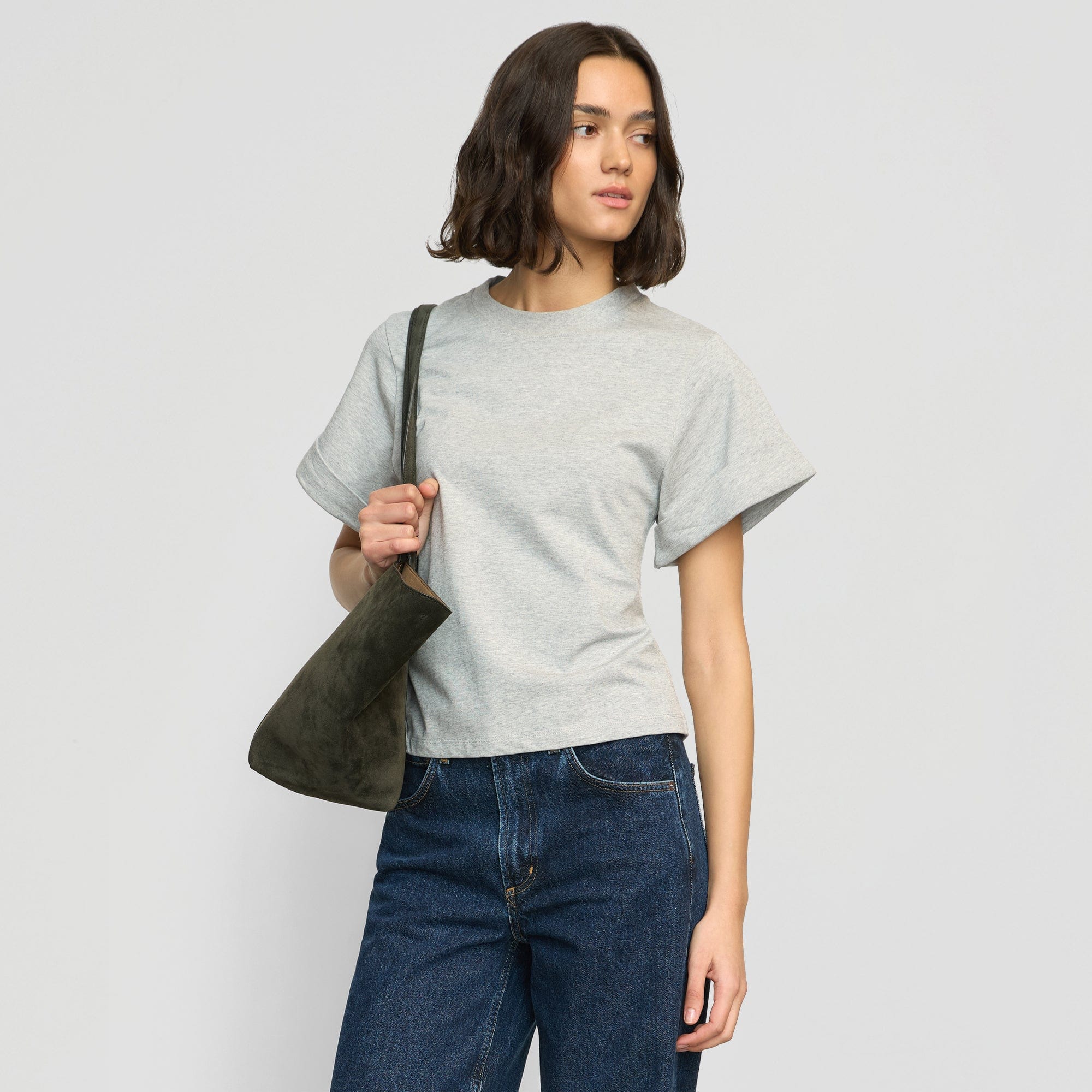 Terri Organic Cotton Structured-Cuff Tee