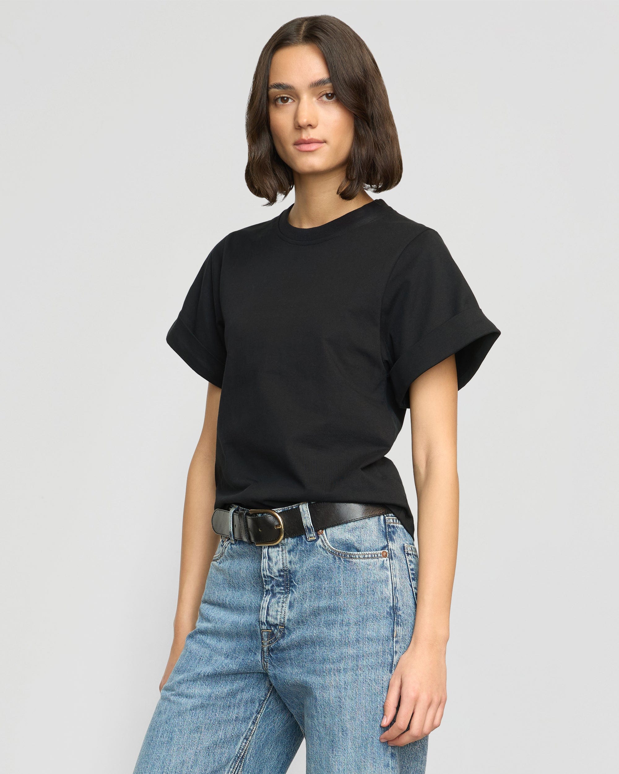 Terri Organic Cotton Structured-Cuff Tee