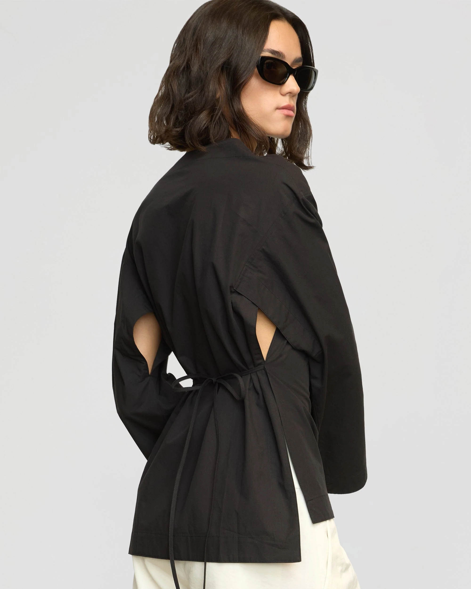 Iliana Sculpted Flare-Sleeve Blouse