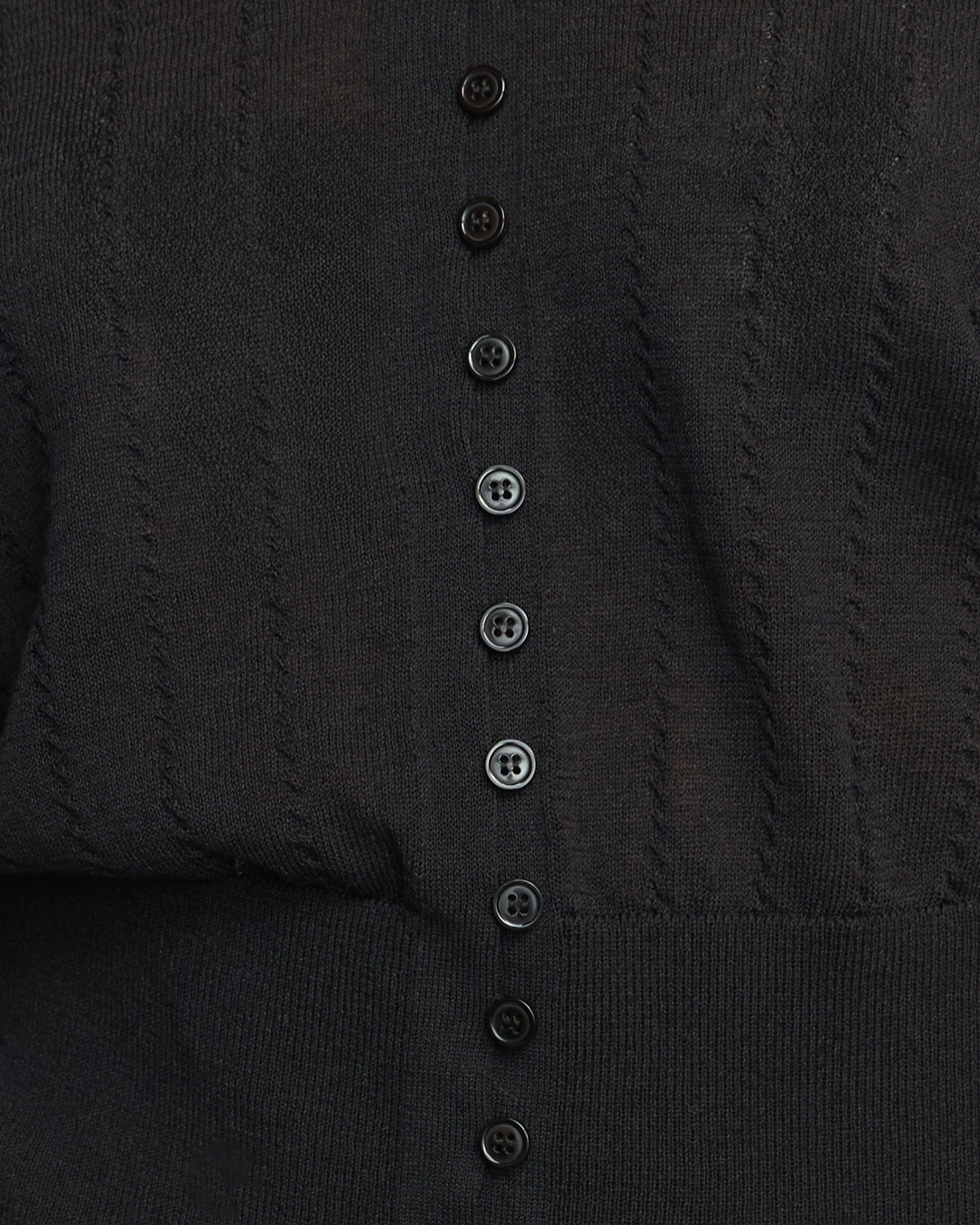 Chava Semi-Sheer Button Knit Top