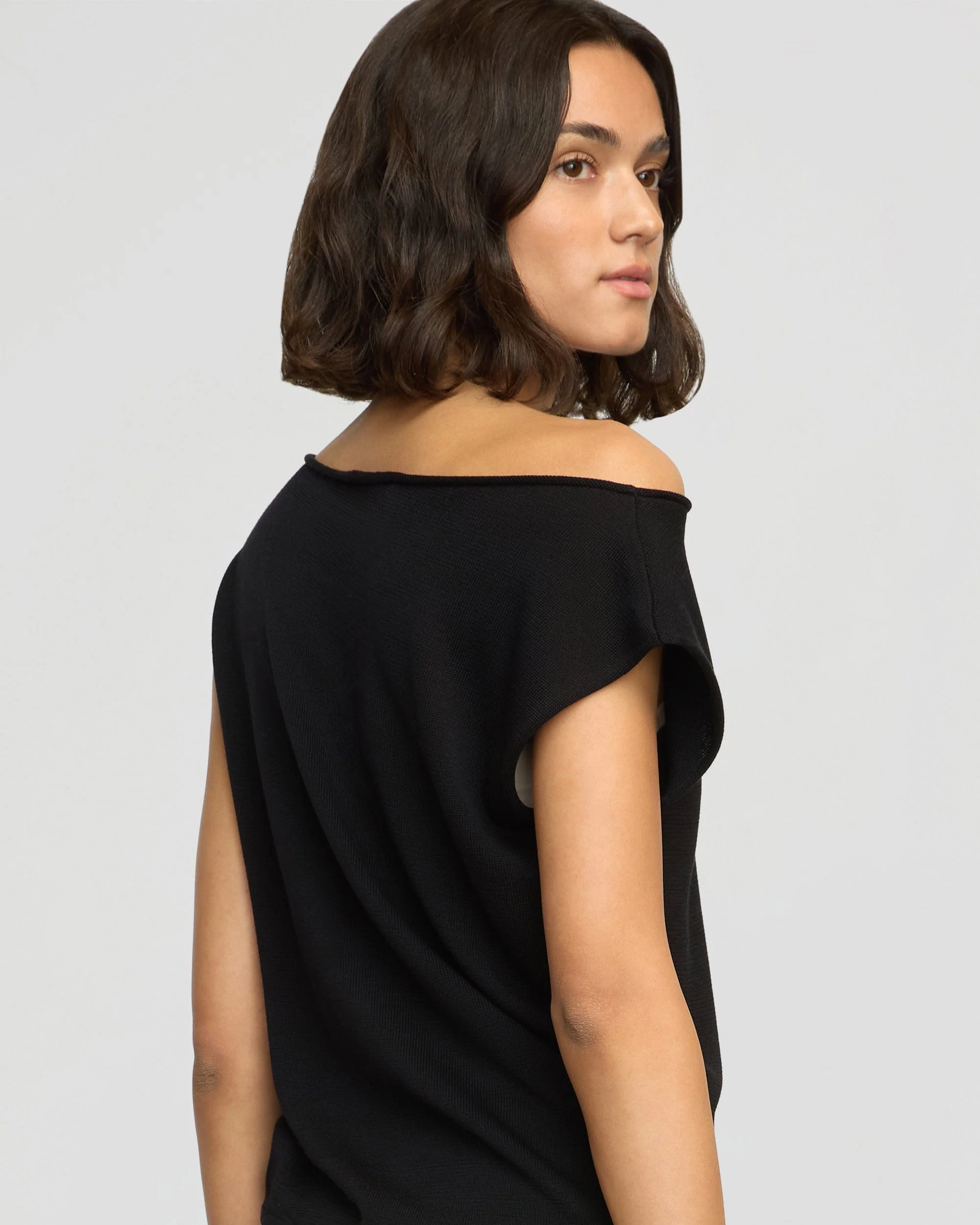 Hanna Off-Shoulder Tencel-Wool Top