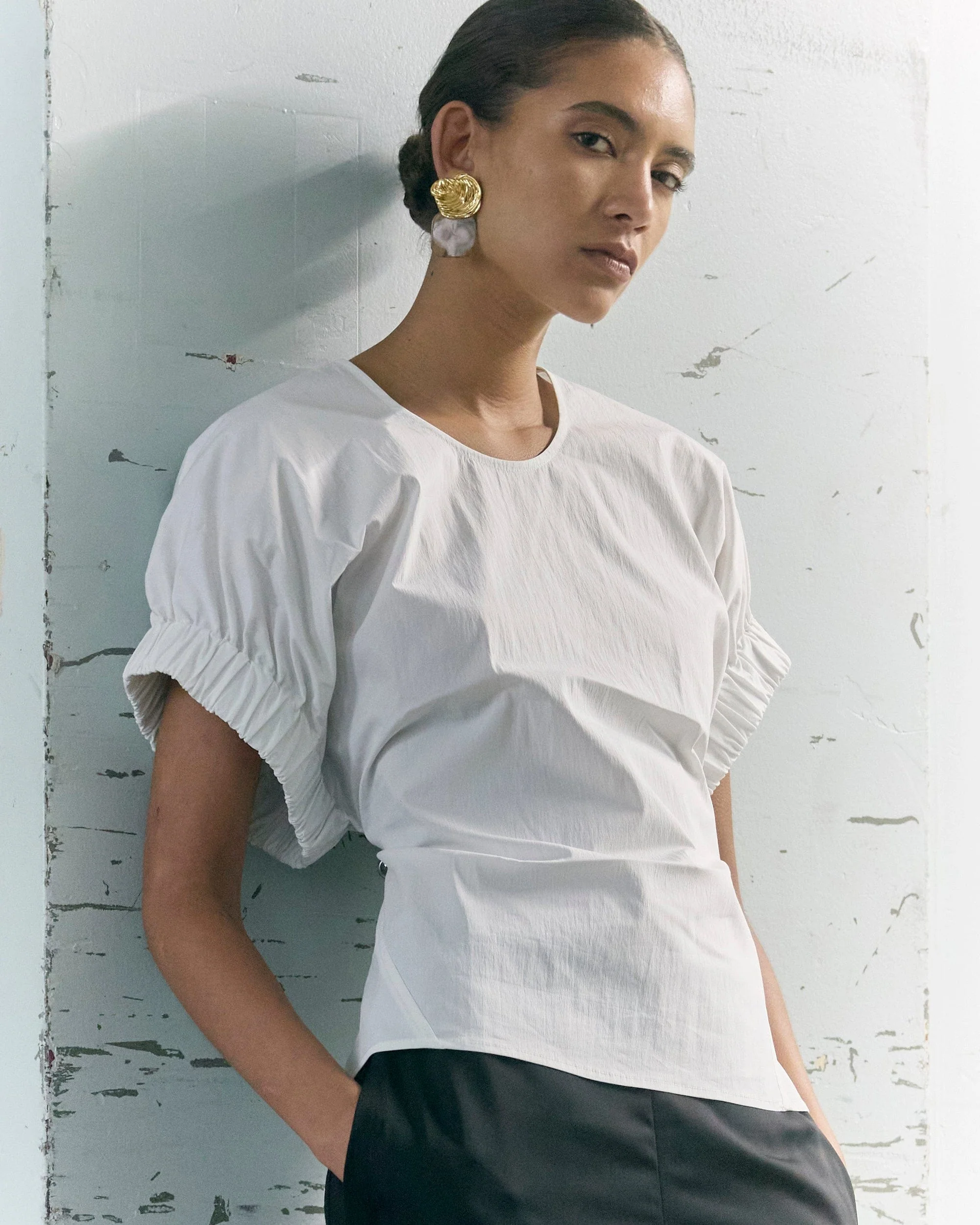 Roxanne Elasticated-Sleeve Blouse