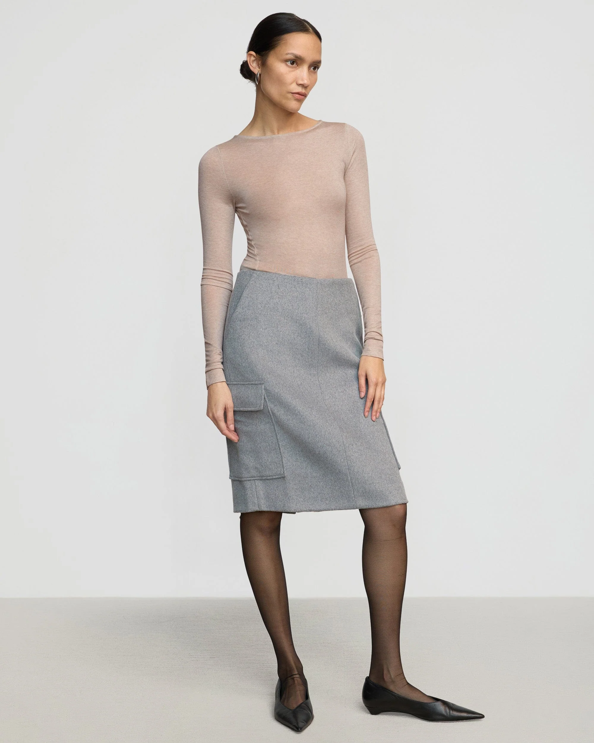 Lana Tencel-Wool Semi-Sheer Tee