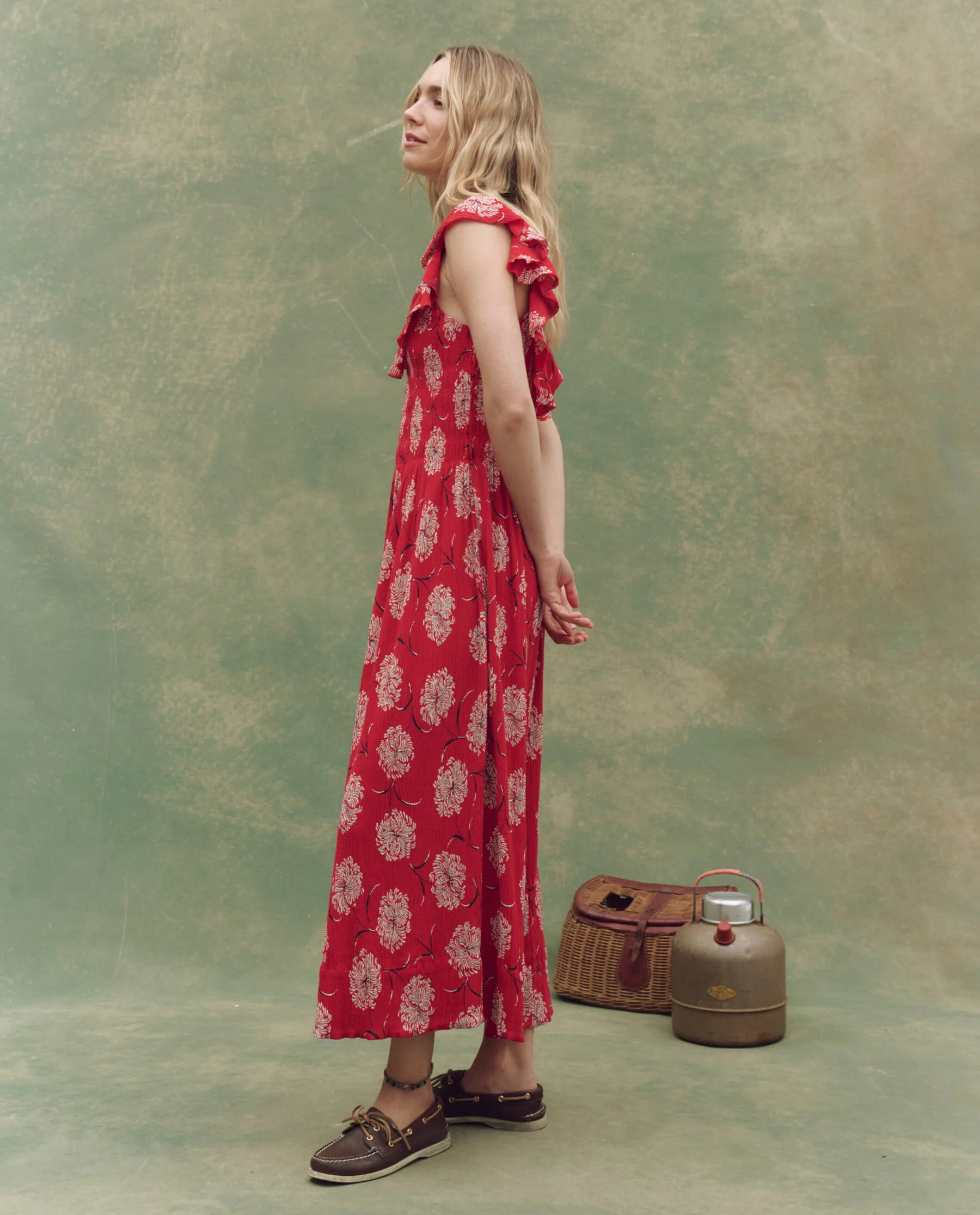 The Havana Dress. -- True Red Dancing Floral