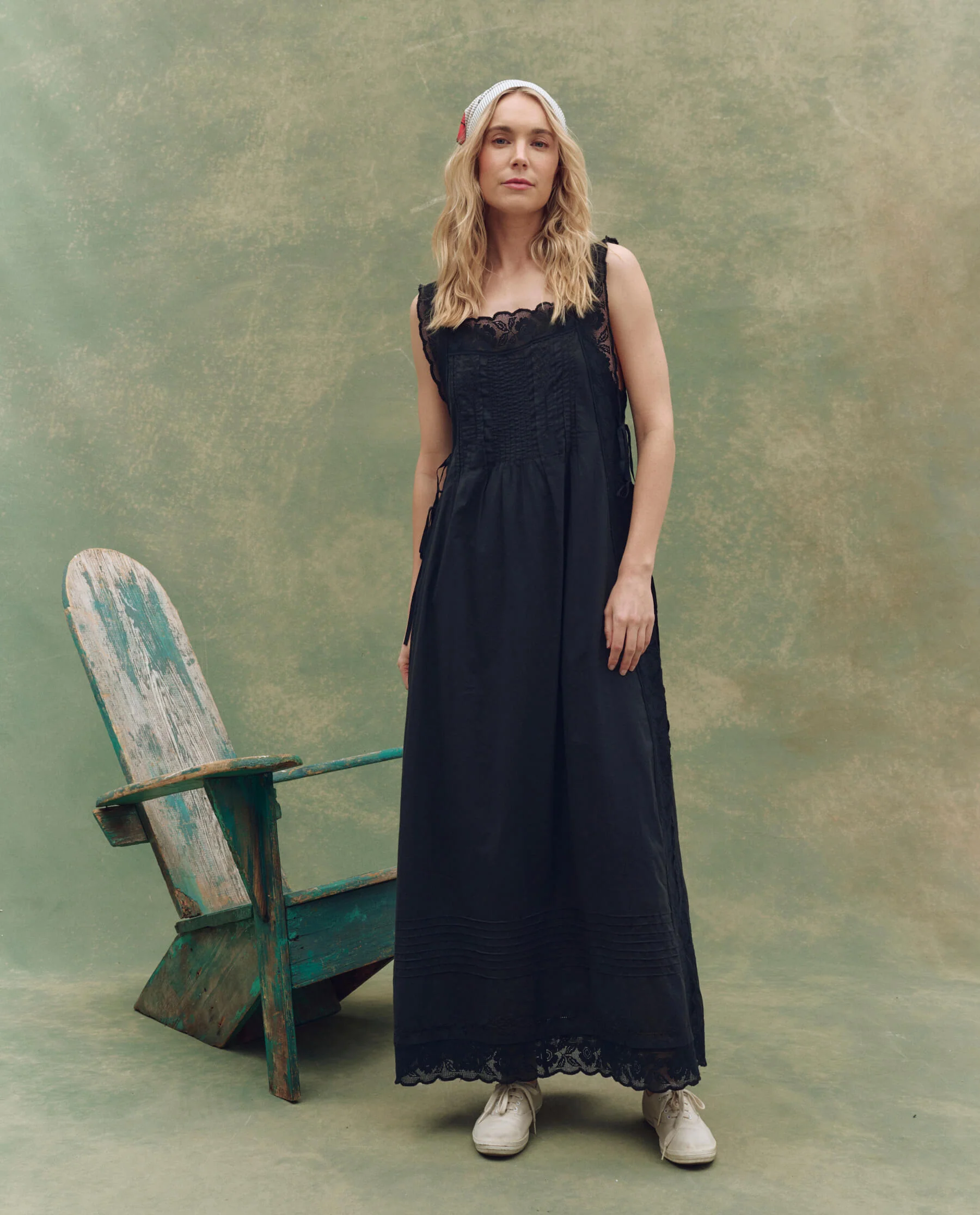 The Attic Lace Dress. -- Black
