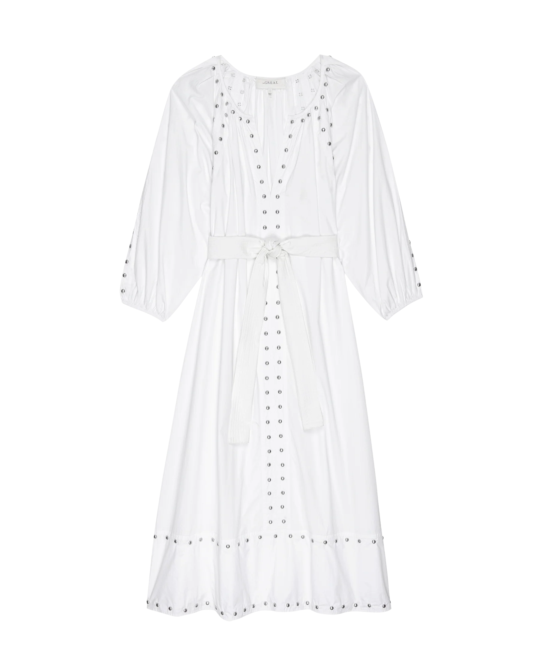 The Bodega Dress with Studs. -- White