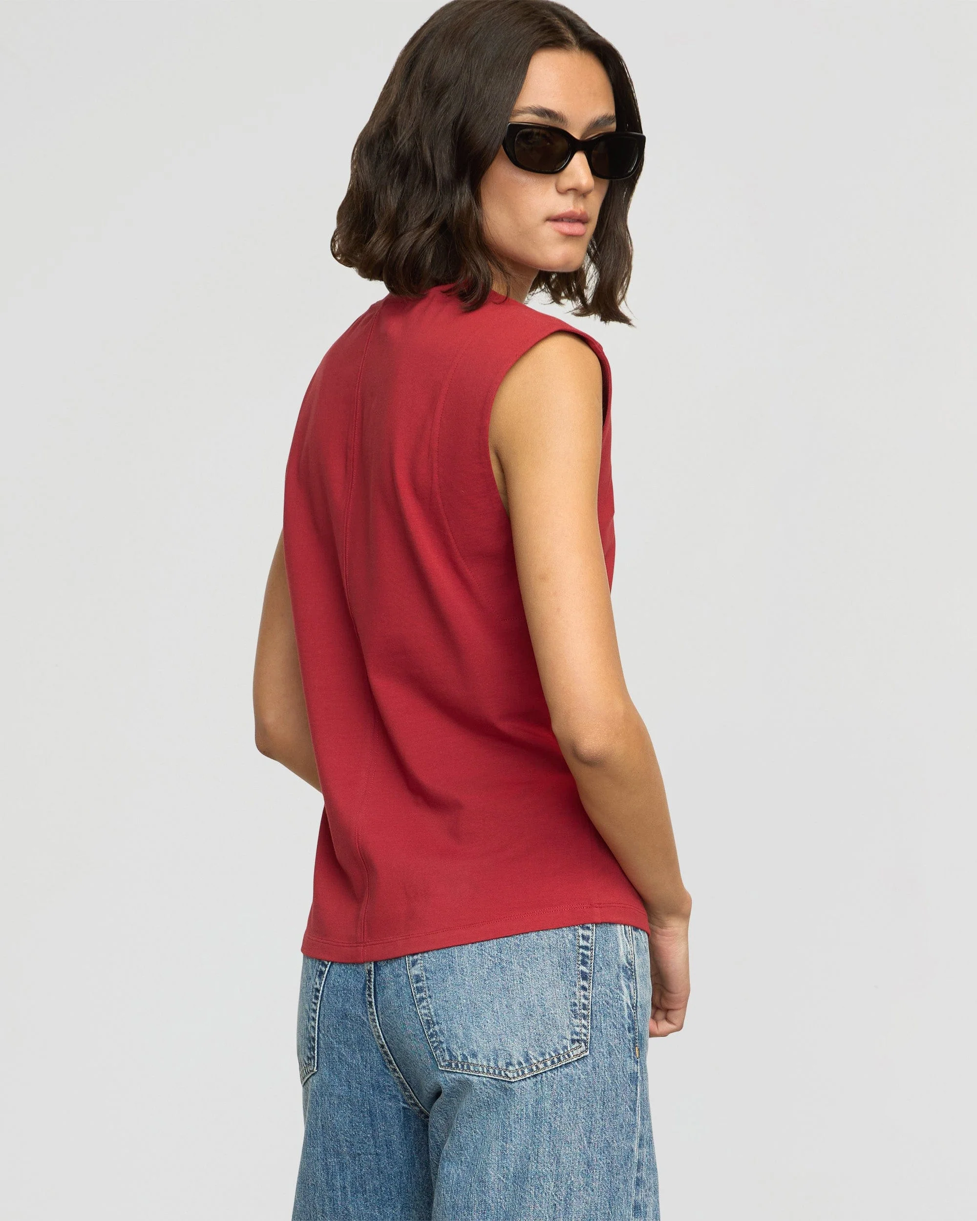 Nana Organic Cotton Structured-Shoulder Tee