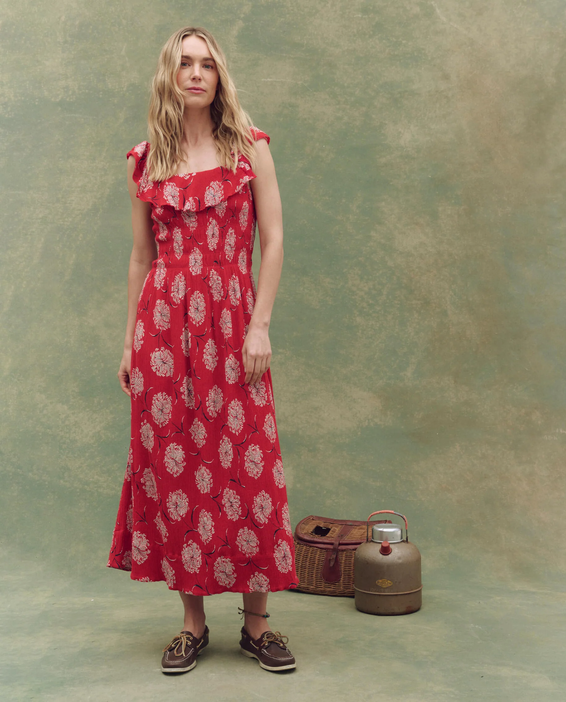 The Havana Dress. -- True Red Dancing Floral