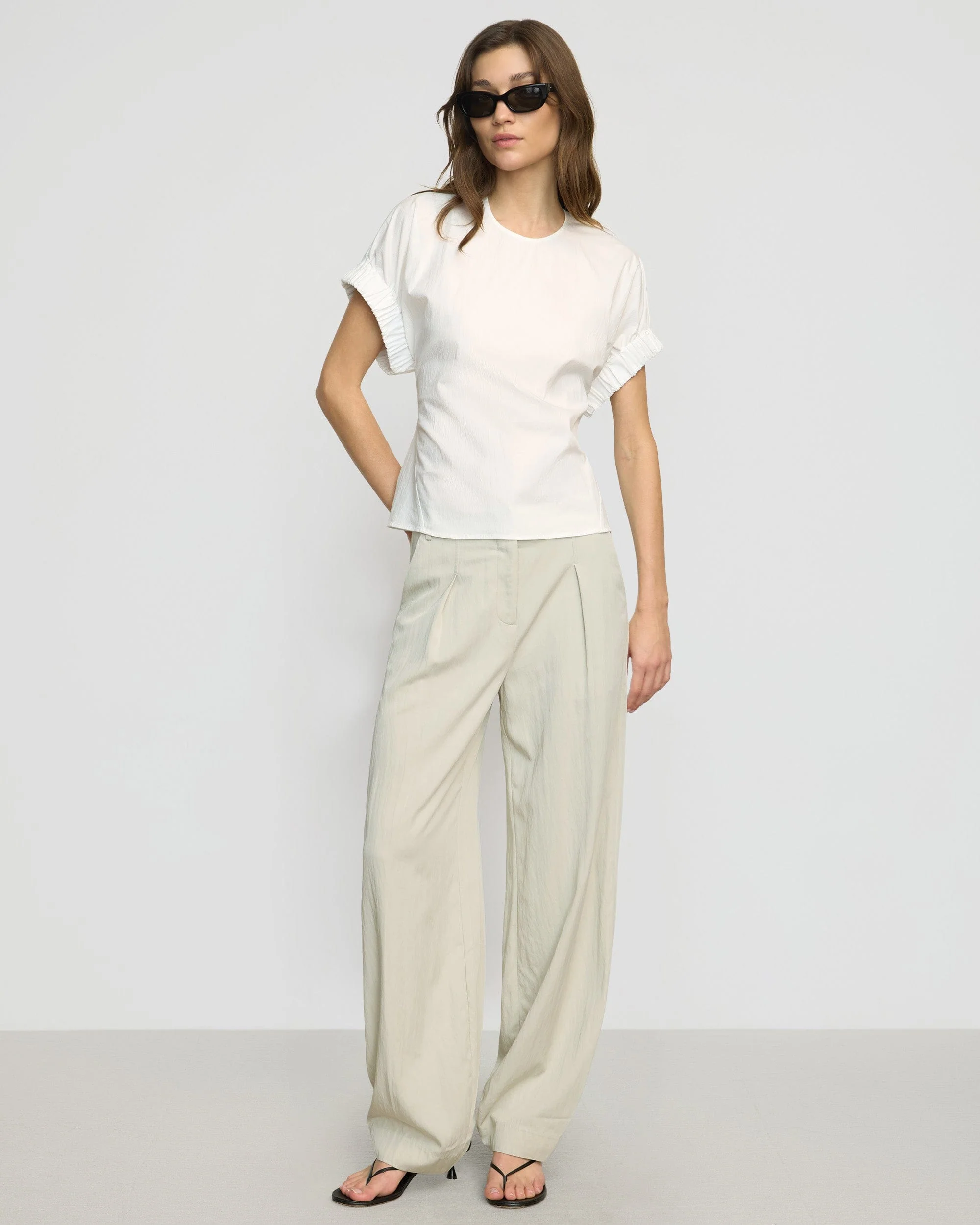 Roxanne Elasticated-Sleeve Blouse