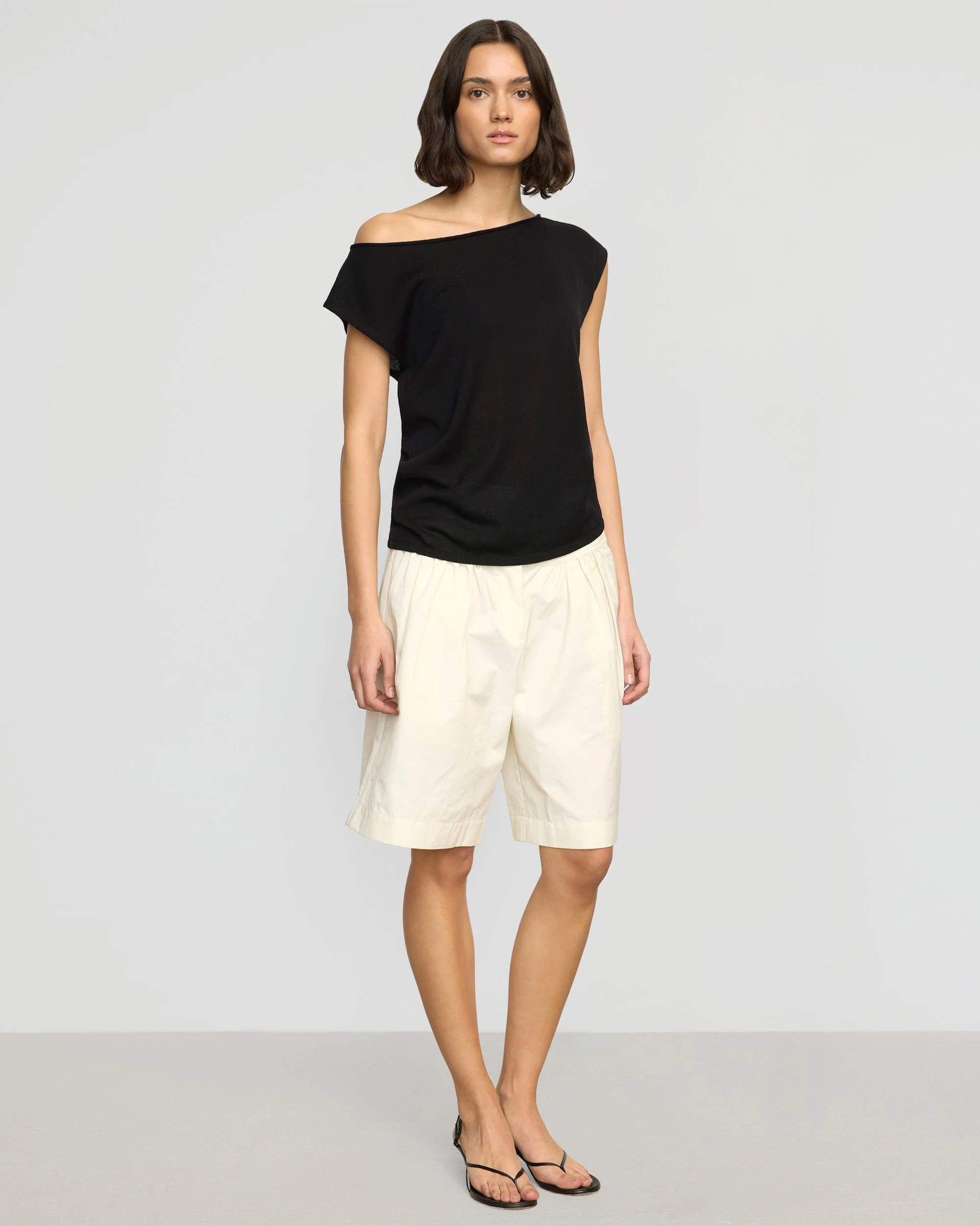 Hanna Off-Shoulder Tencel-Wool Top