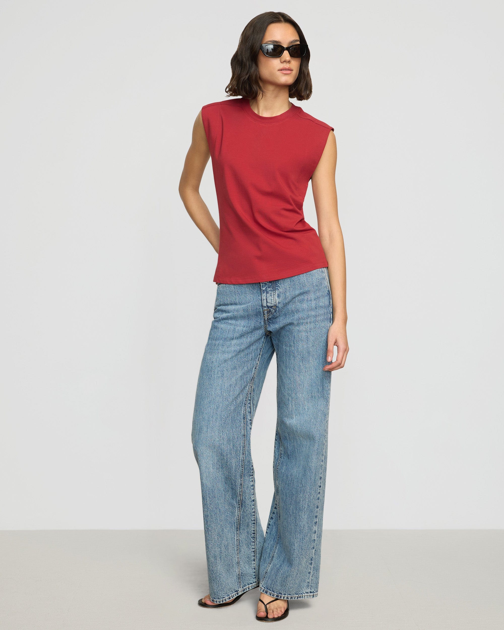 Nana Organic Cotton Structured-Shoulder Tee
