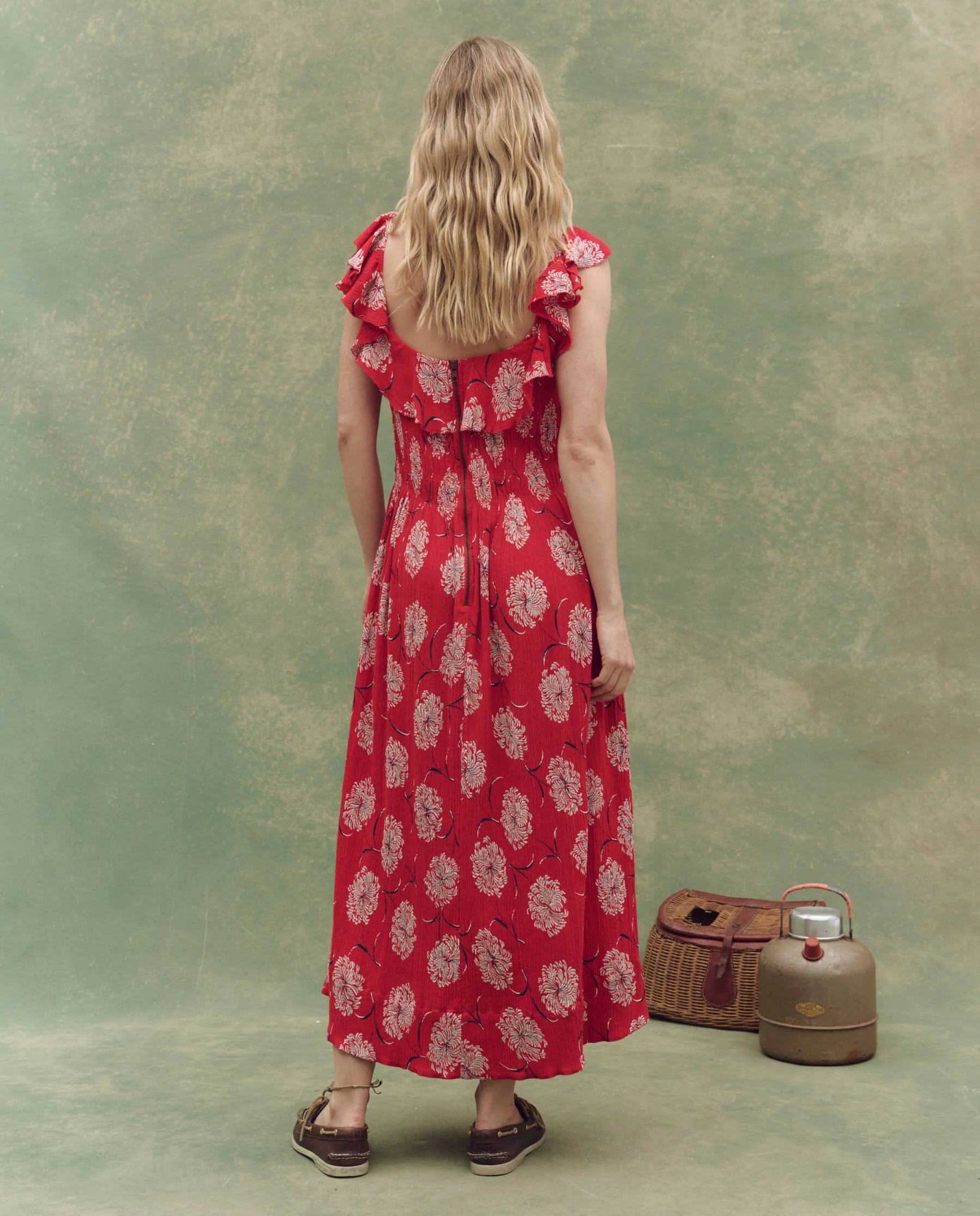 The Havana Dress. -- True Red Dancing Floral