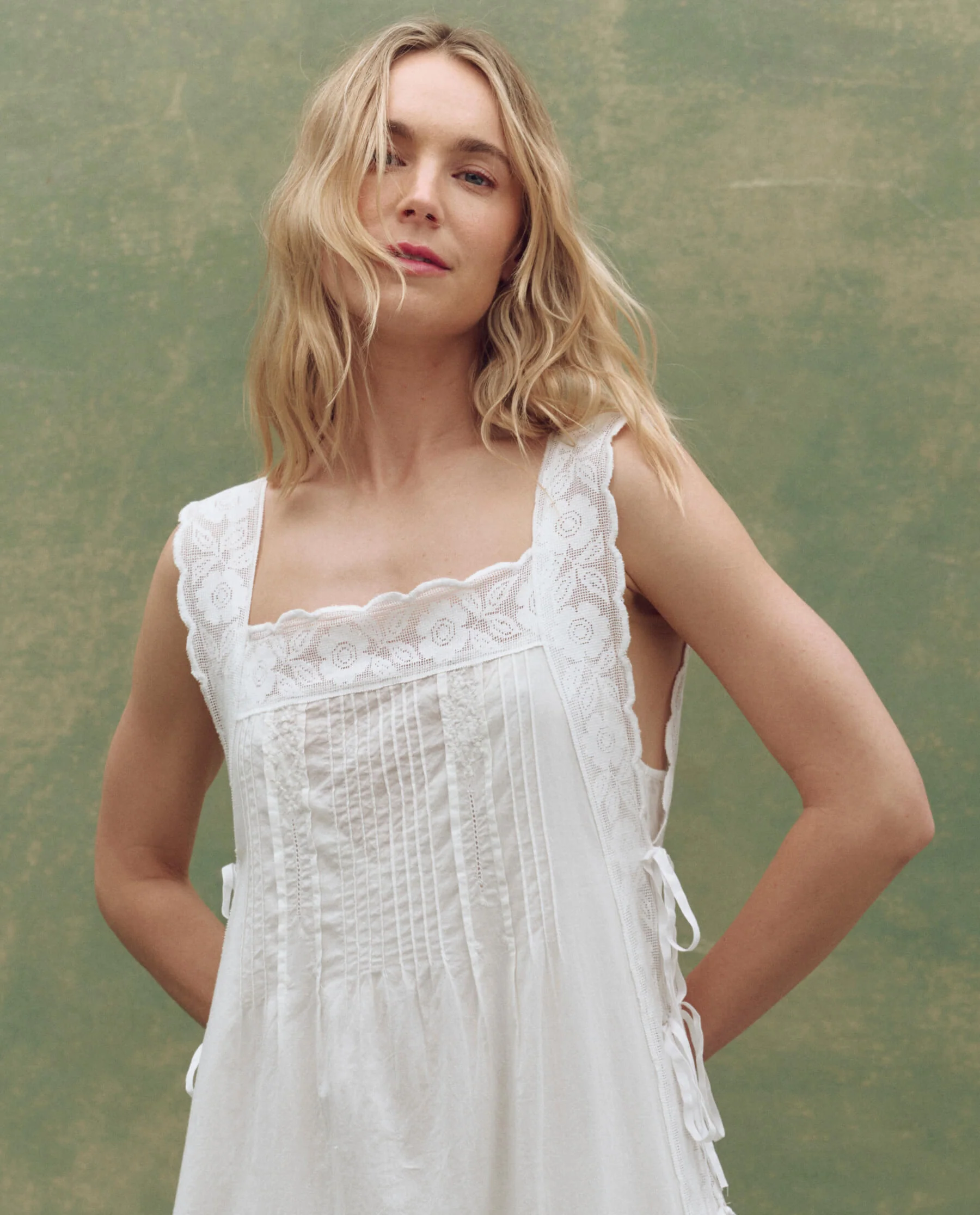 The Attic Lace Dress. -- White