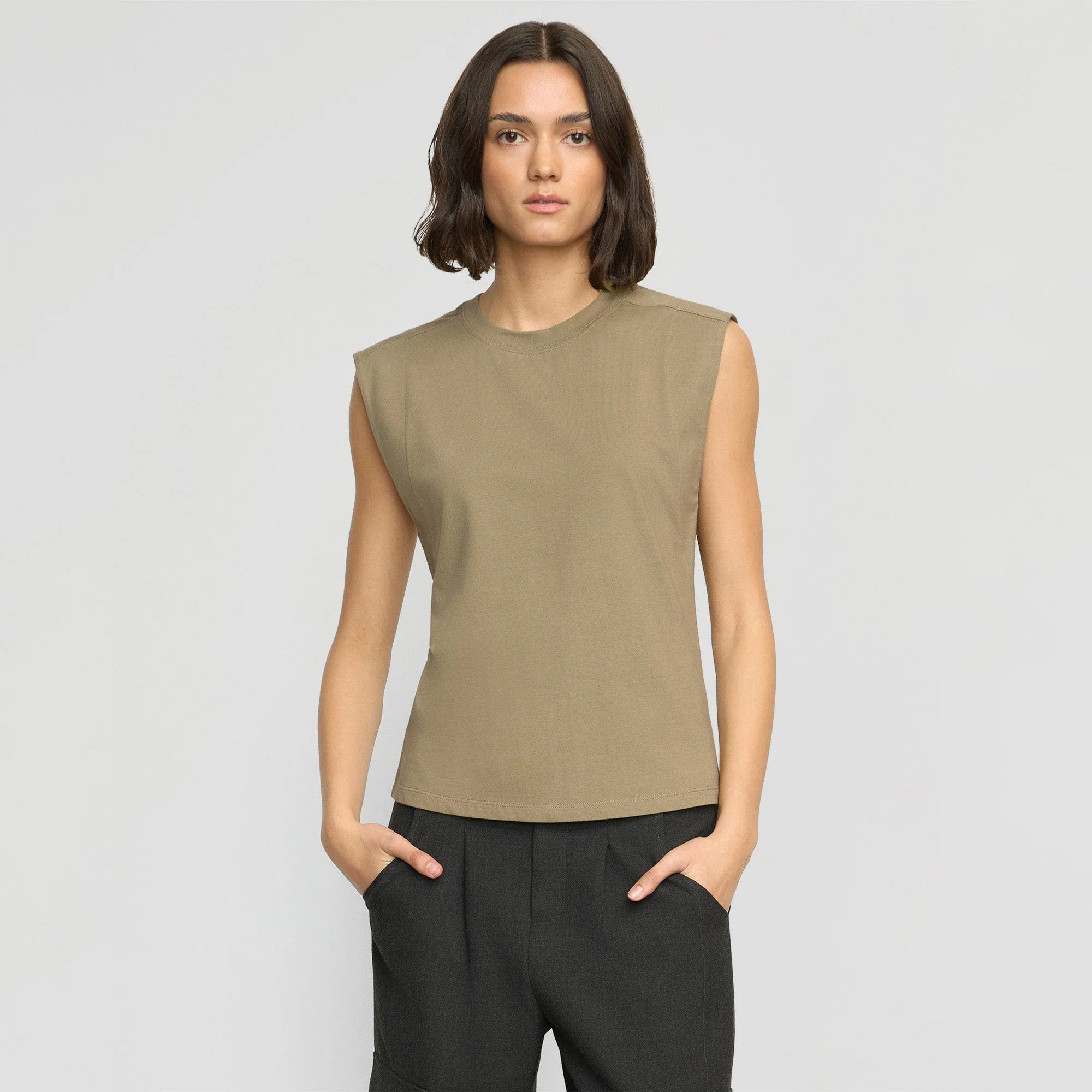 Nana Organic Cotton Structured-Shoulder Tee