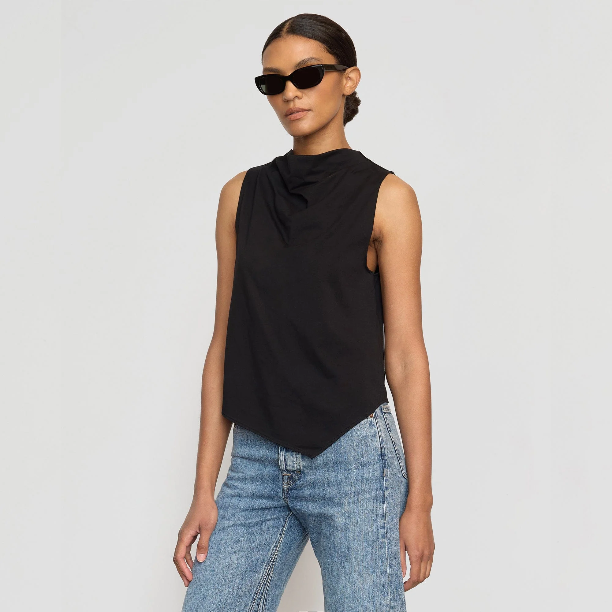 Marjorie Asymmetric-Hem Tee