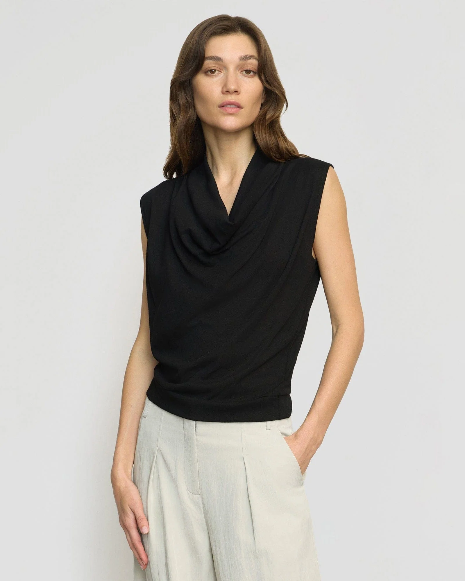 Ramona Cowl-Neck Tee
