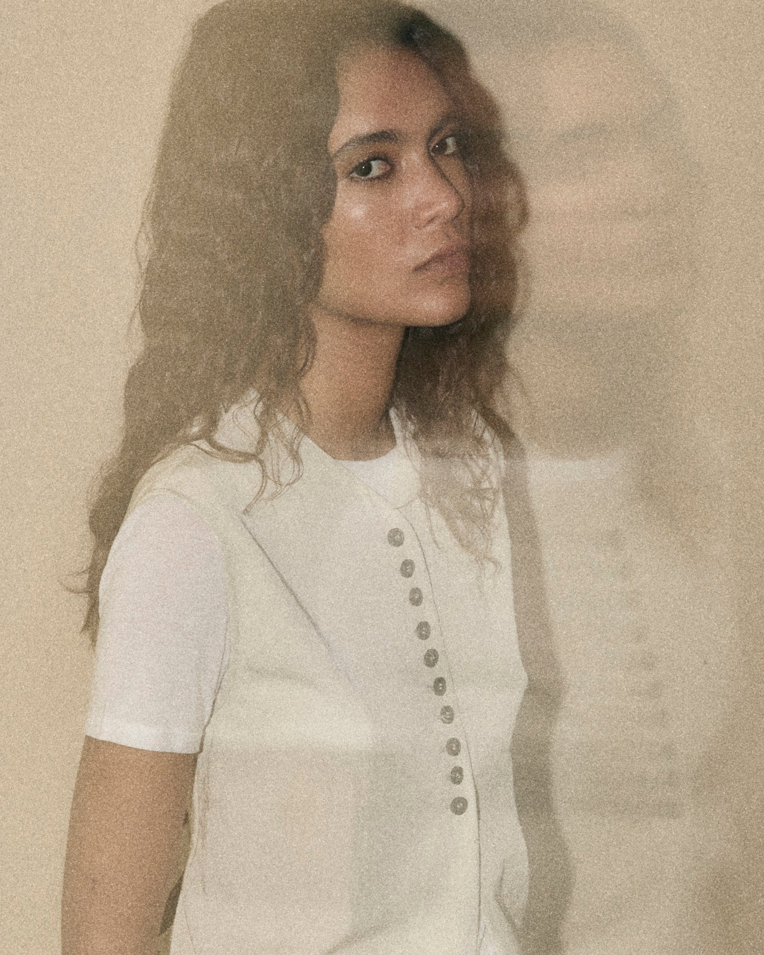 Zhou Tie-Back Button Vest