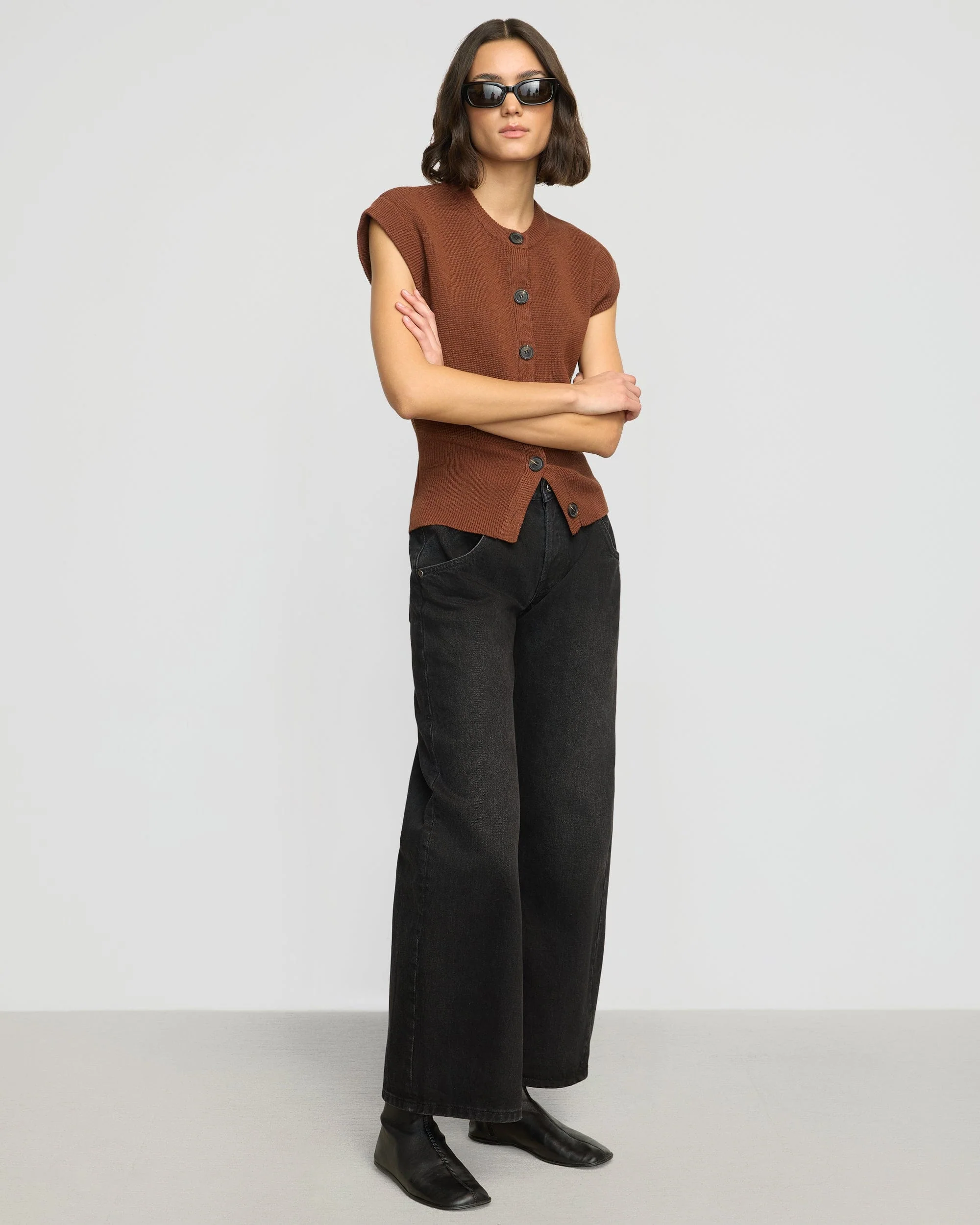 Solea Button Knit Vest