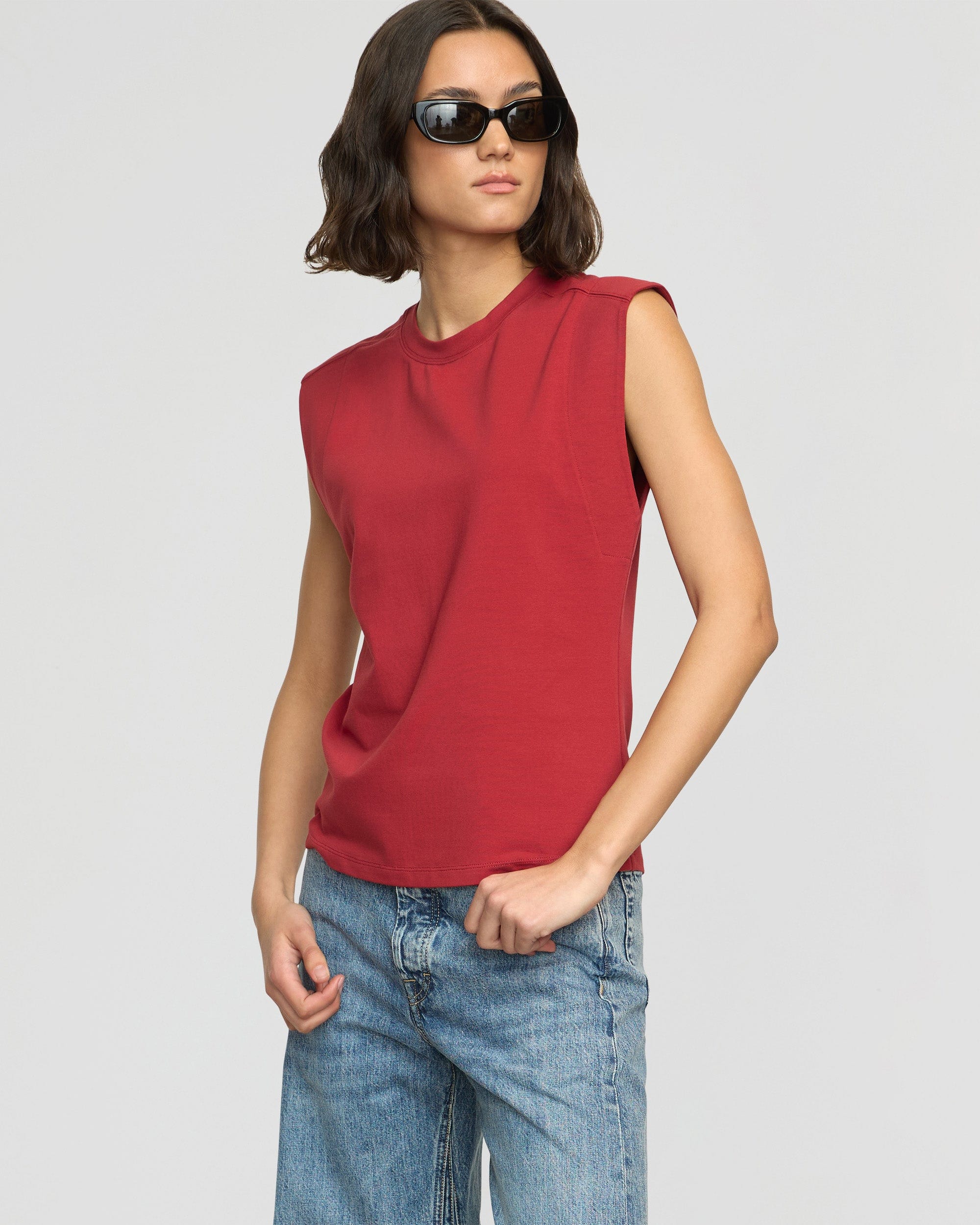 Nana Organic Cotton Structured-Shoulder Tee