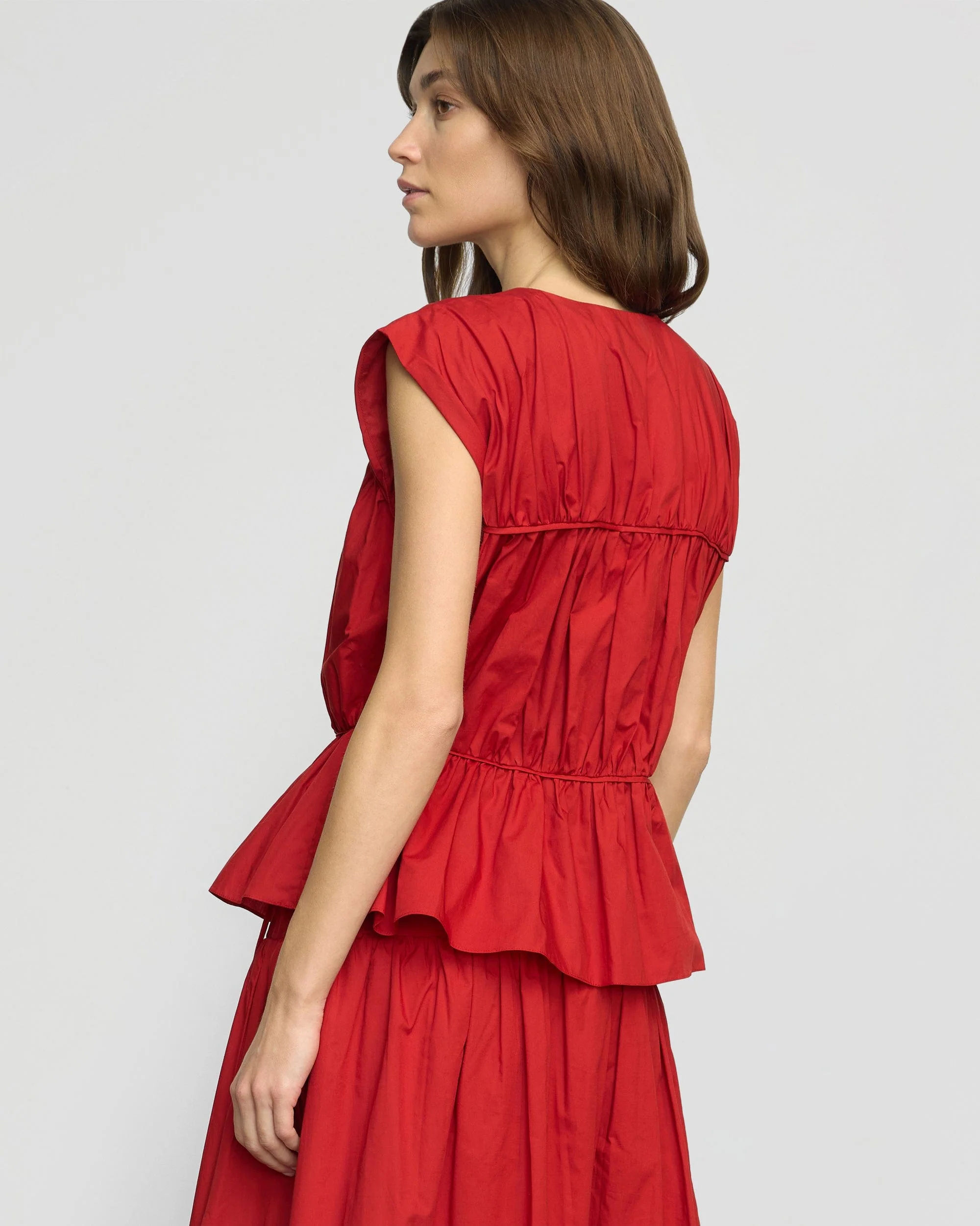 Neha Tie-Front Organic Cotton Blouse