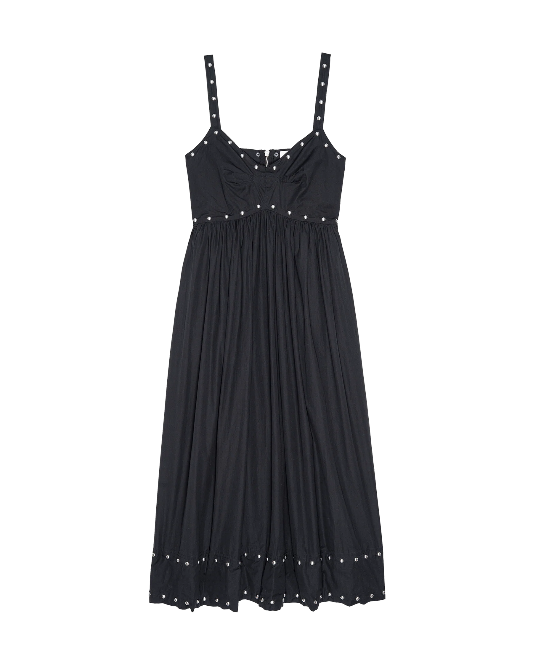 The Reyes Dress with Studs. -- Black