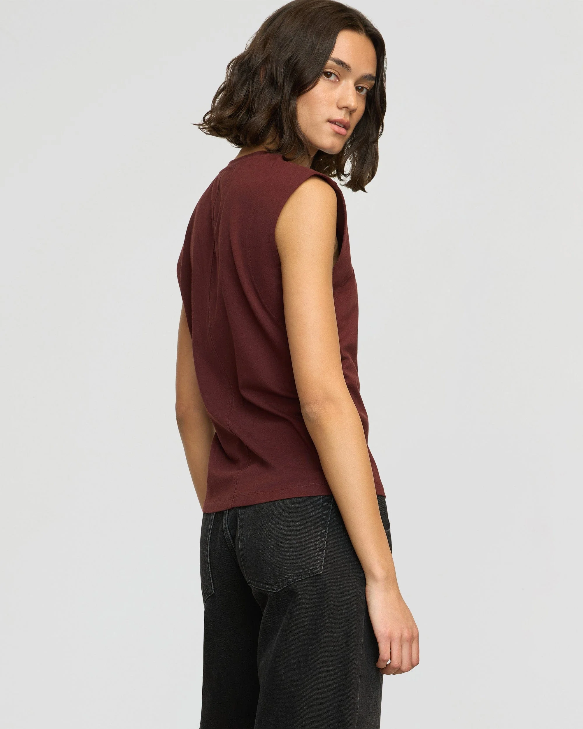 Nana Organic Cotton Structured-Shoulder Tee