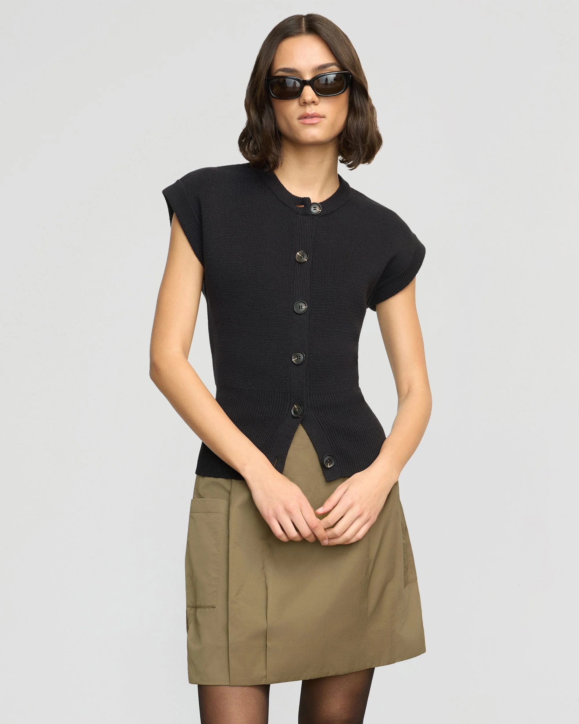 Solea Button Knit Vest