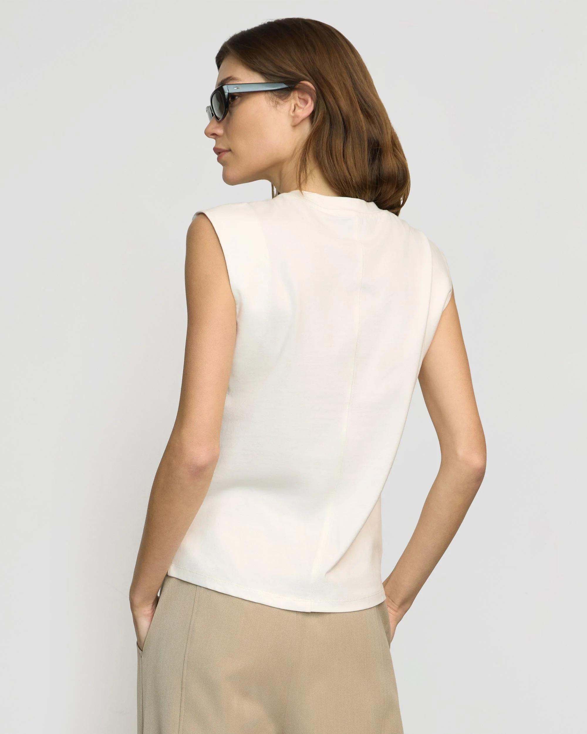 Nana Organic Cotton Structured-Shoulder Tee
