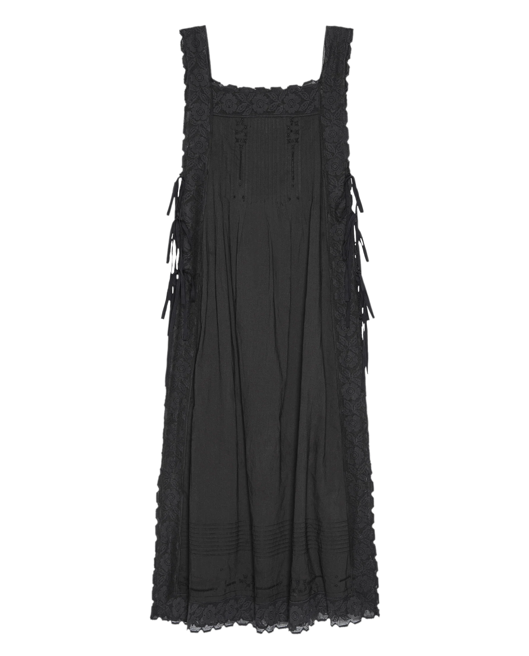 The Attic Lace Dress. -- Black