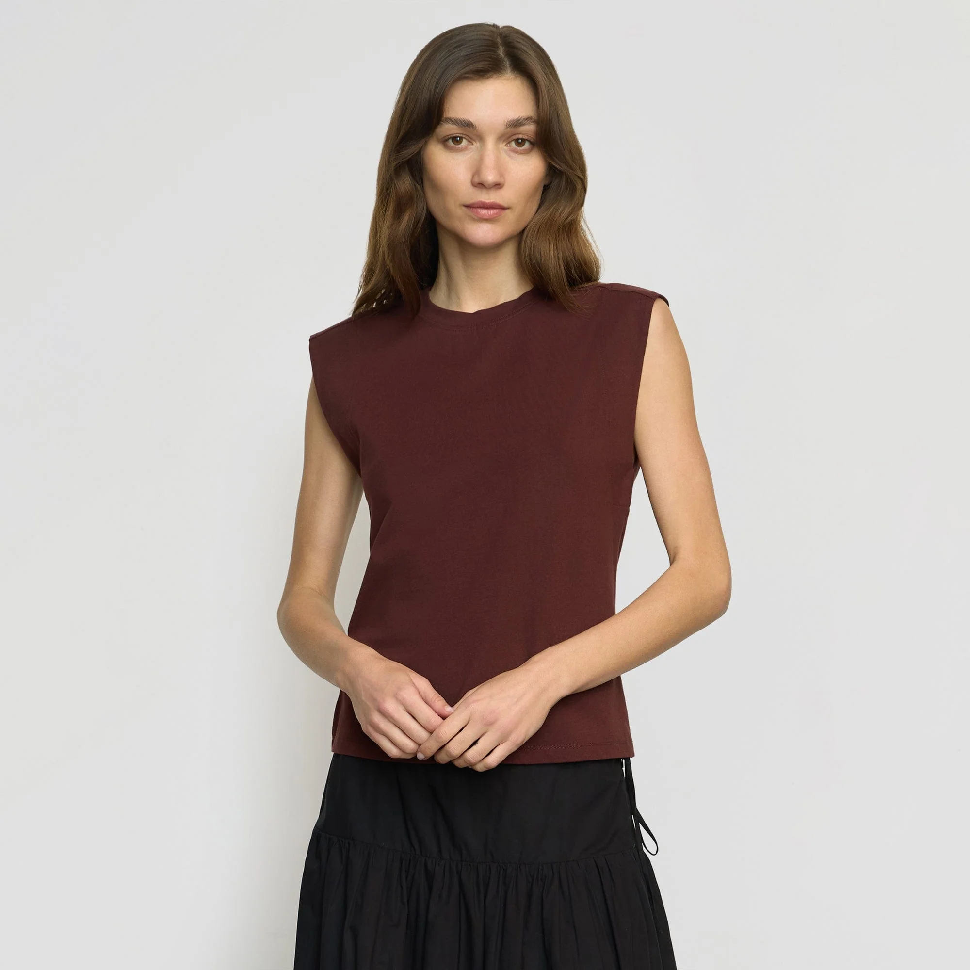 Nana Organic Cotton Structured-Shoulder Tee