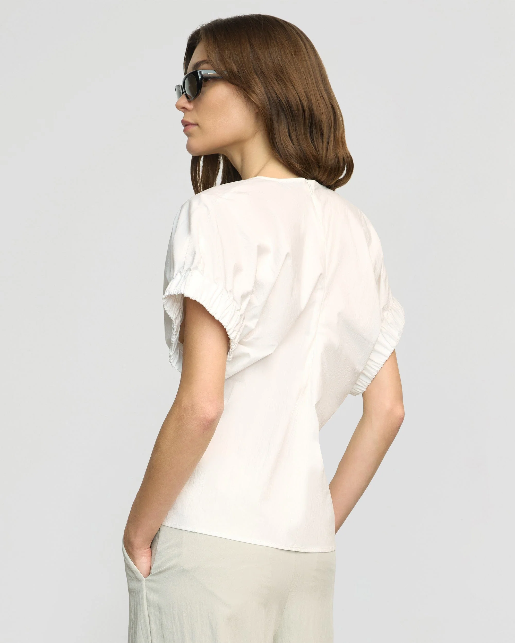 Roxanne Elasticated-Sleeve Blouse