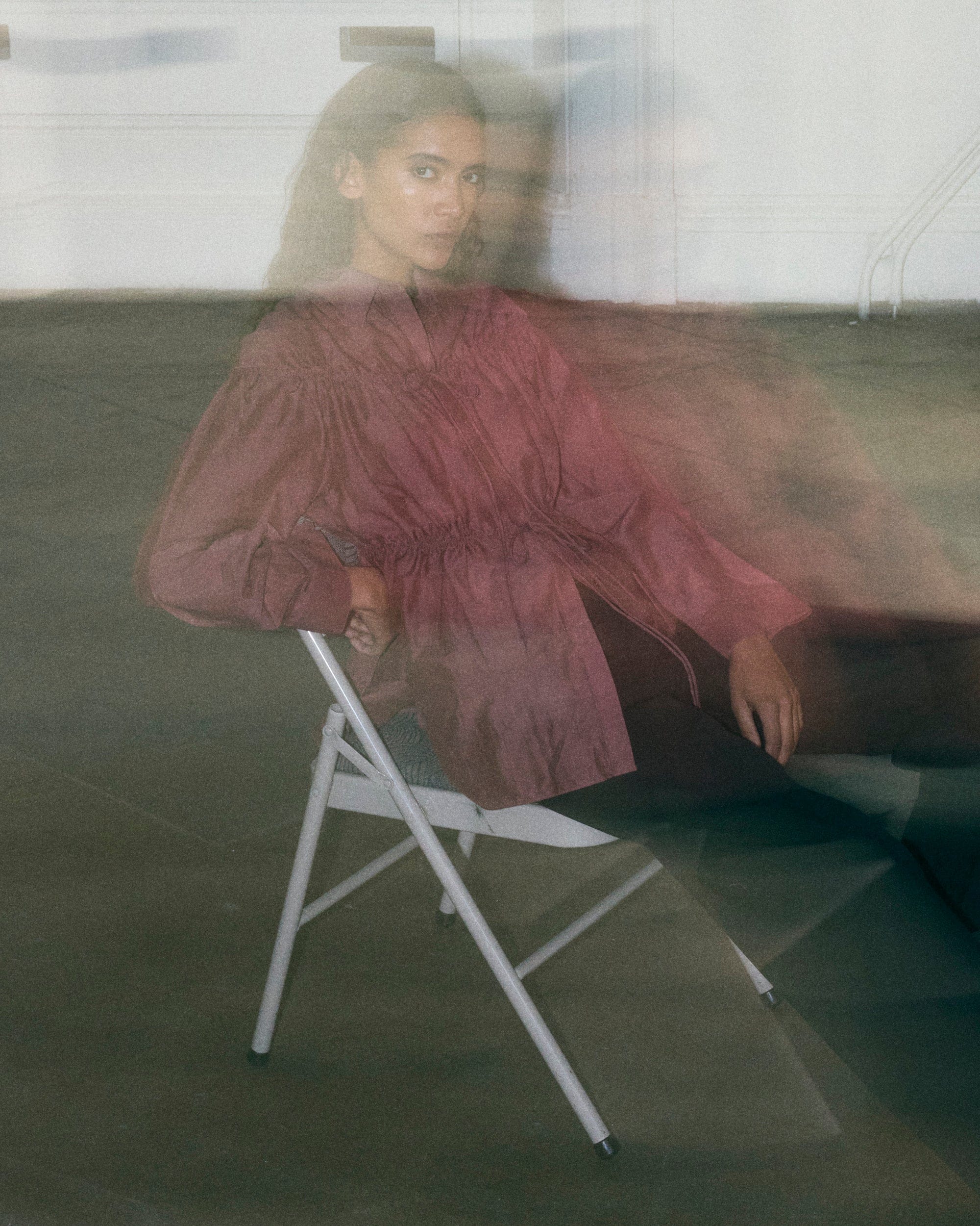 Kia Tie-Front Cotton-Silk Tunic Blouse