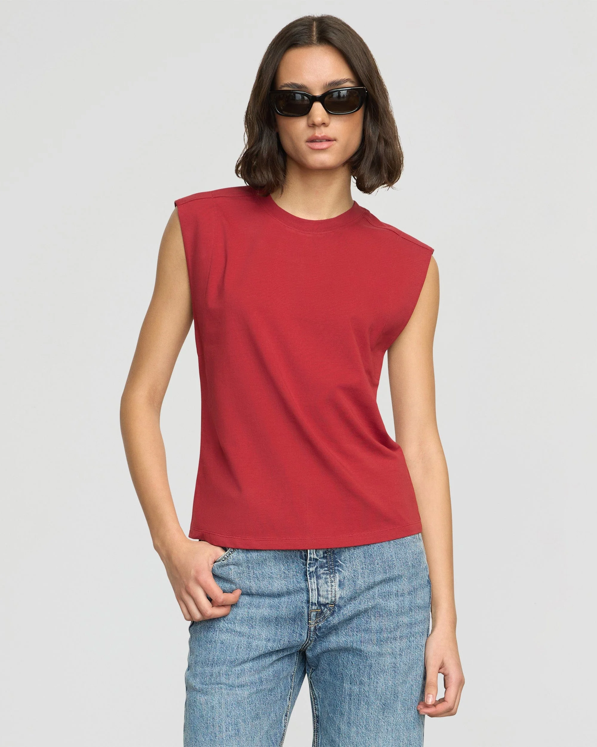 Nana Organic Cotton Structured-Shoulder Tee