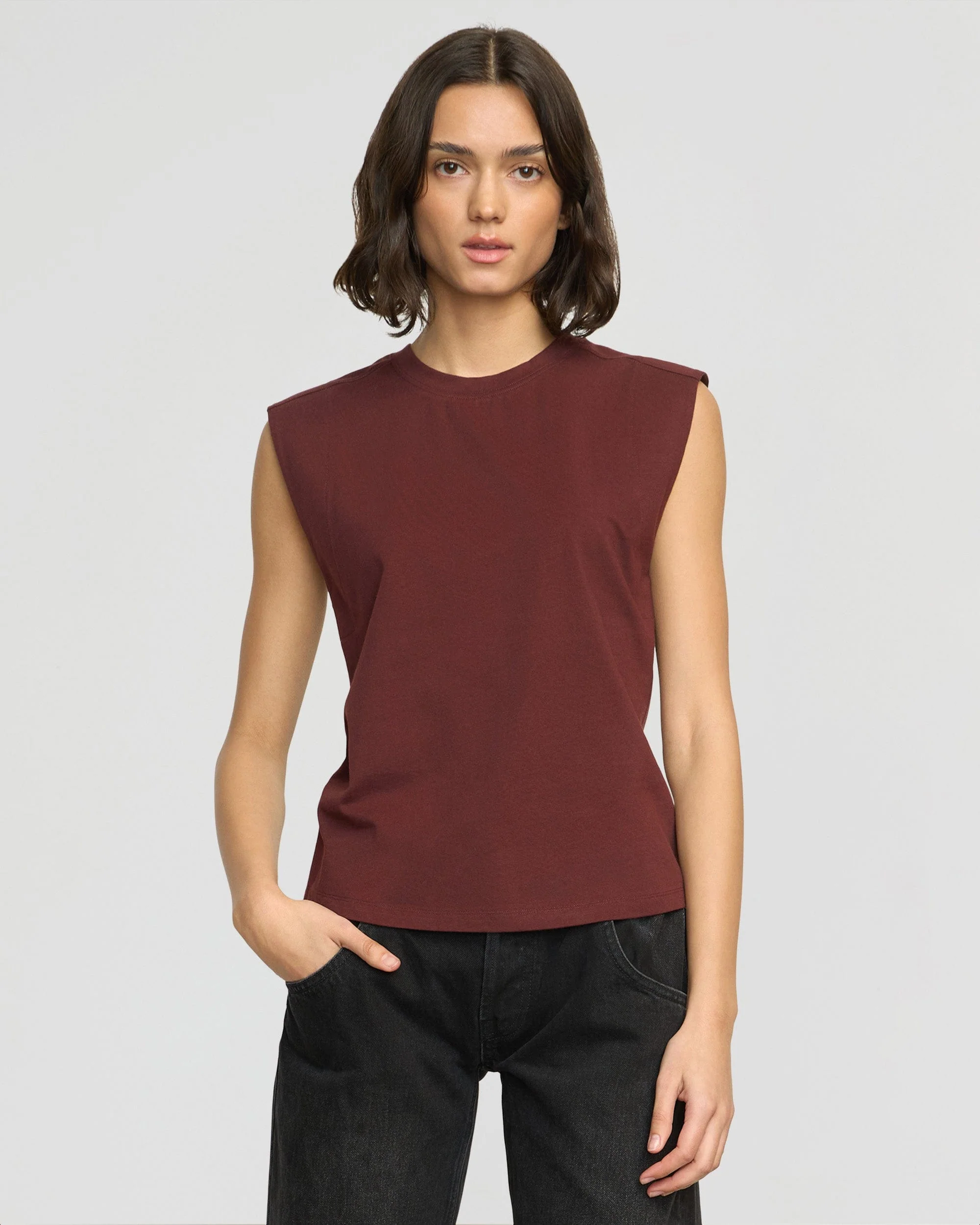 Nana Organic Cotton Structured-Shoulder Tee