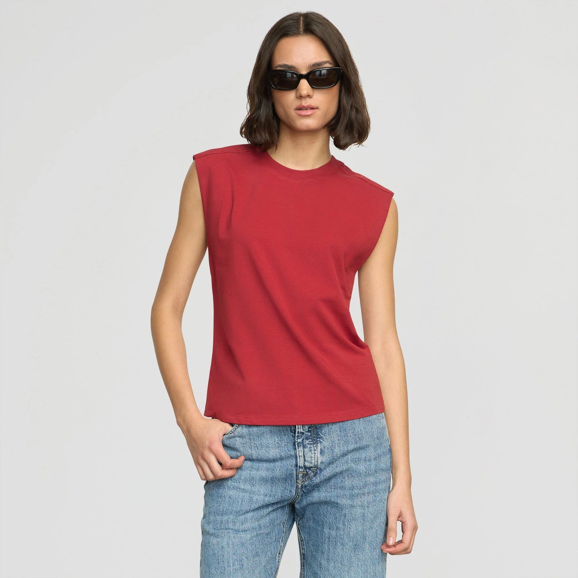 Nana Organic Cotton Structured-Shoulder Tee