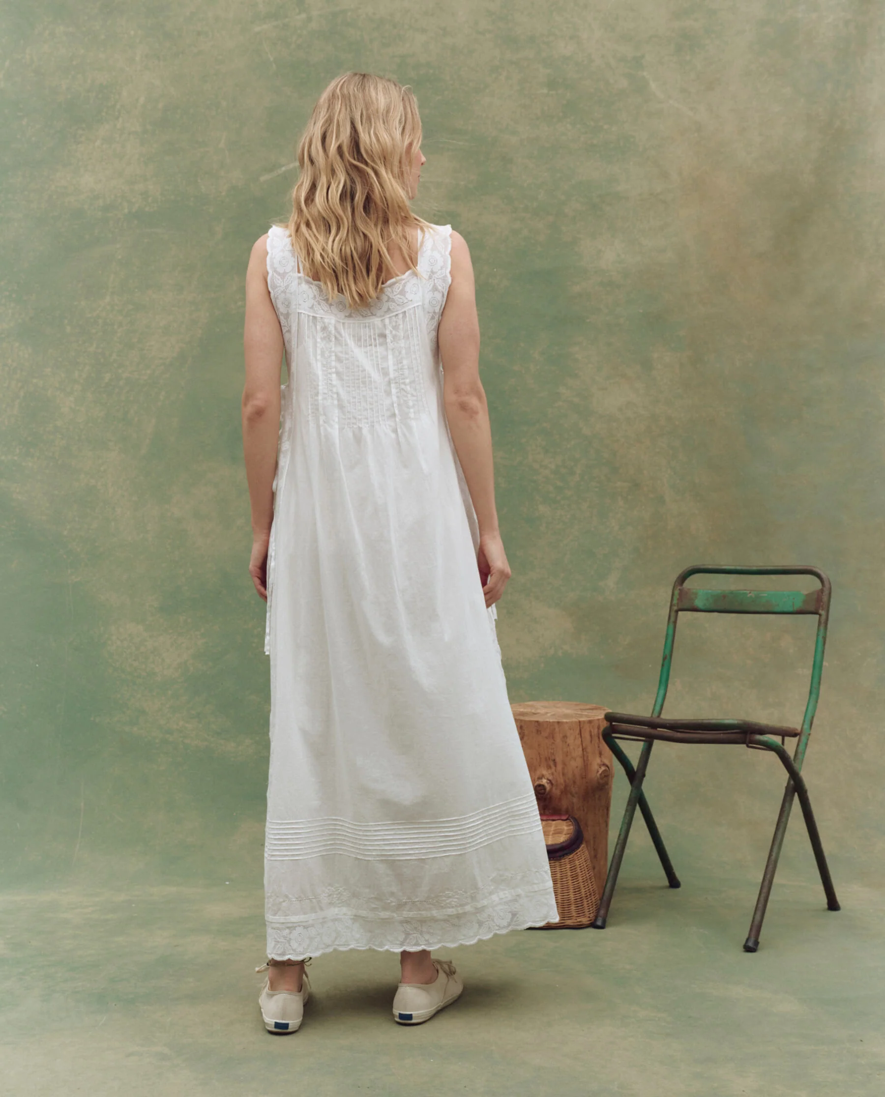The Attic Lace Dress. -- White