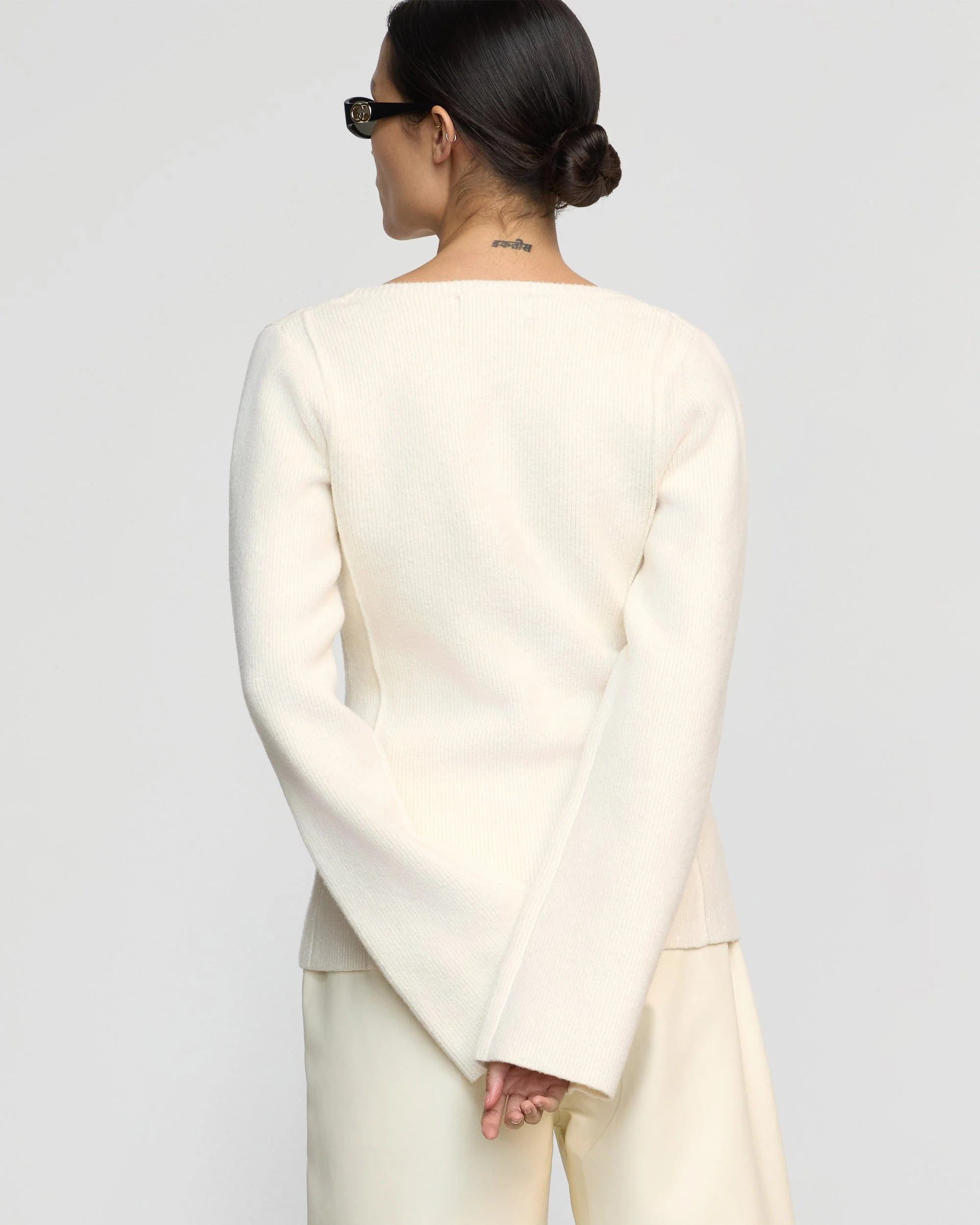 Camilla Seam-Detail Scoop-Neck Sweater